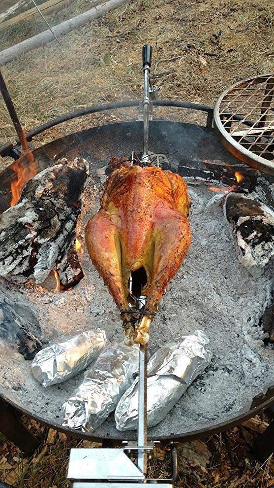 onlyfire Universal BBQ Grill Rotisserie Kit with 110V Electric Motor for Gas Grills - 45