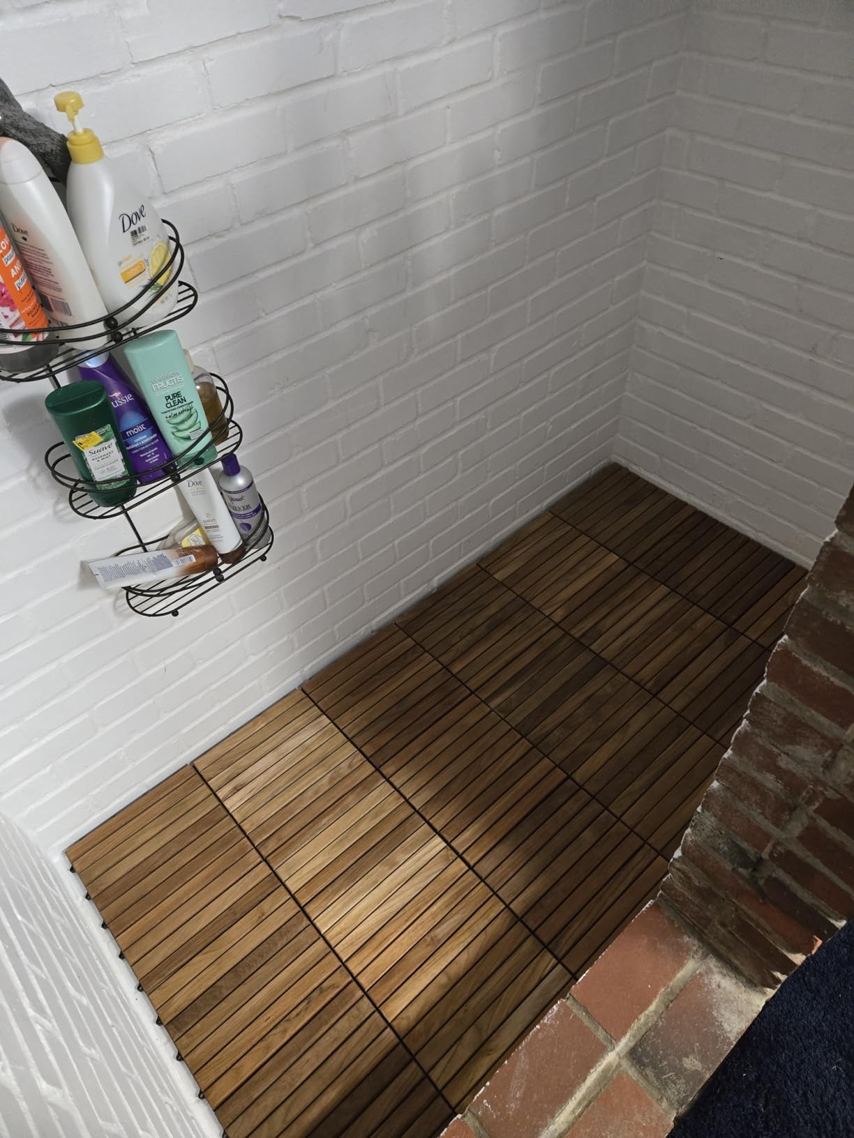 Bare Decor EZ-Floor Interlocking Flooring Tiles in Solid Teak Wood Oiled Finish (Set of 10), Long 9 Slat customer photo 2