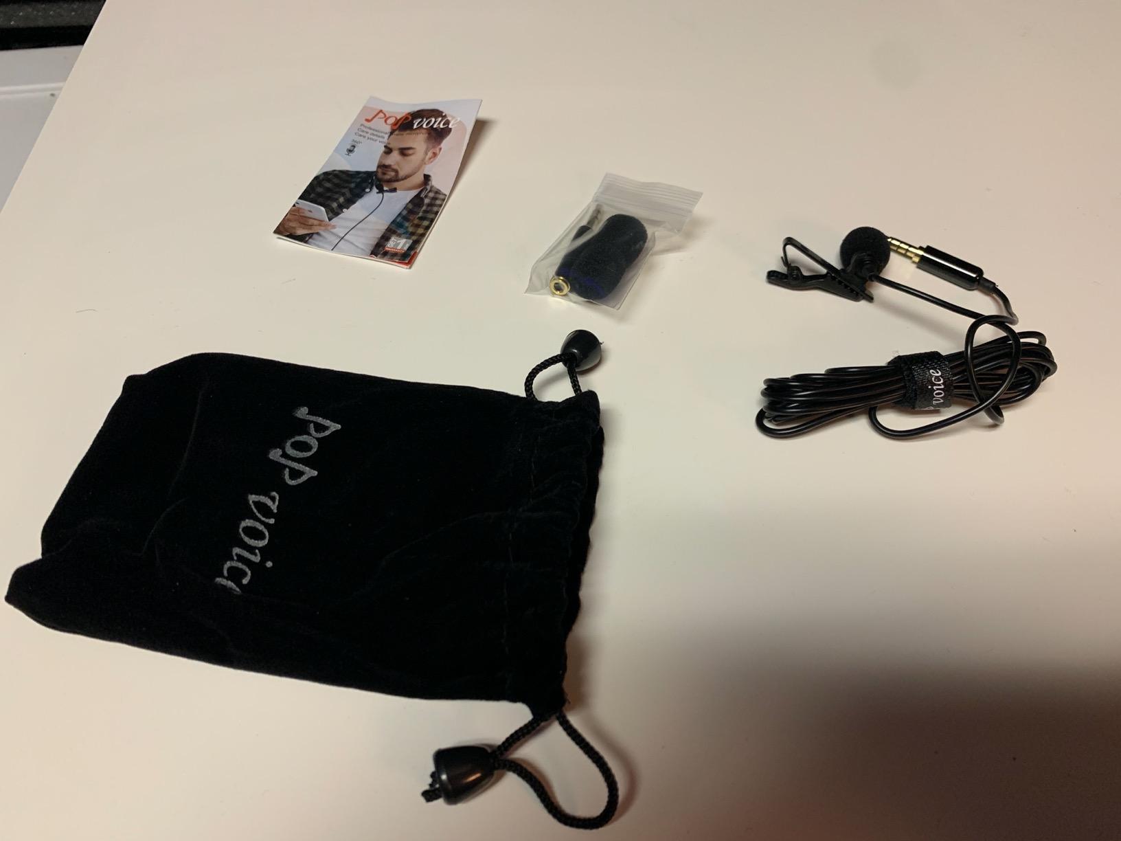 PoP voice Professional Lavalier Lapel Microphone Omnidirectional Condenser Mic for iPhone Android Smartphone,Recording Mic for Youtube,Interview,Video customer photo 2