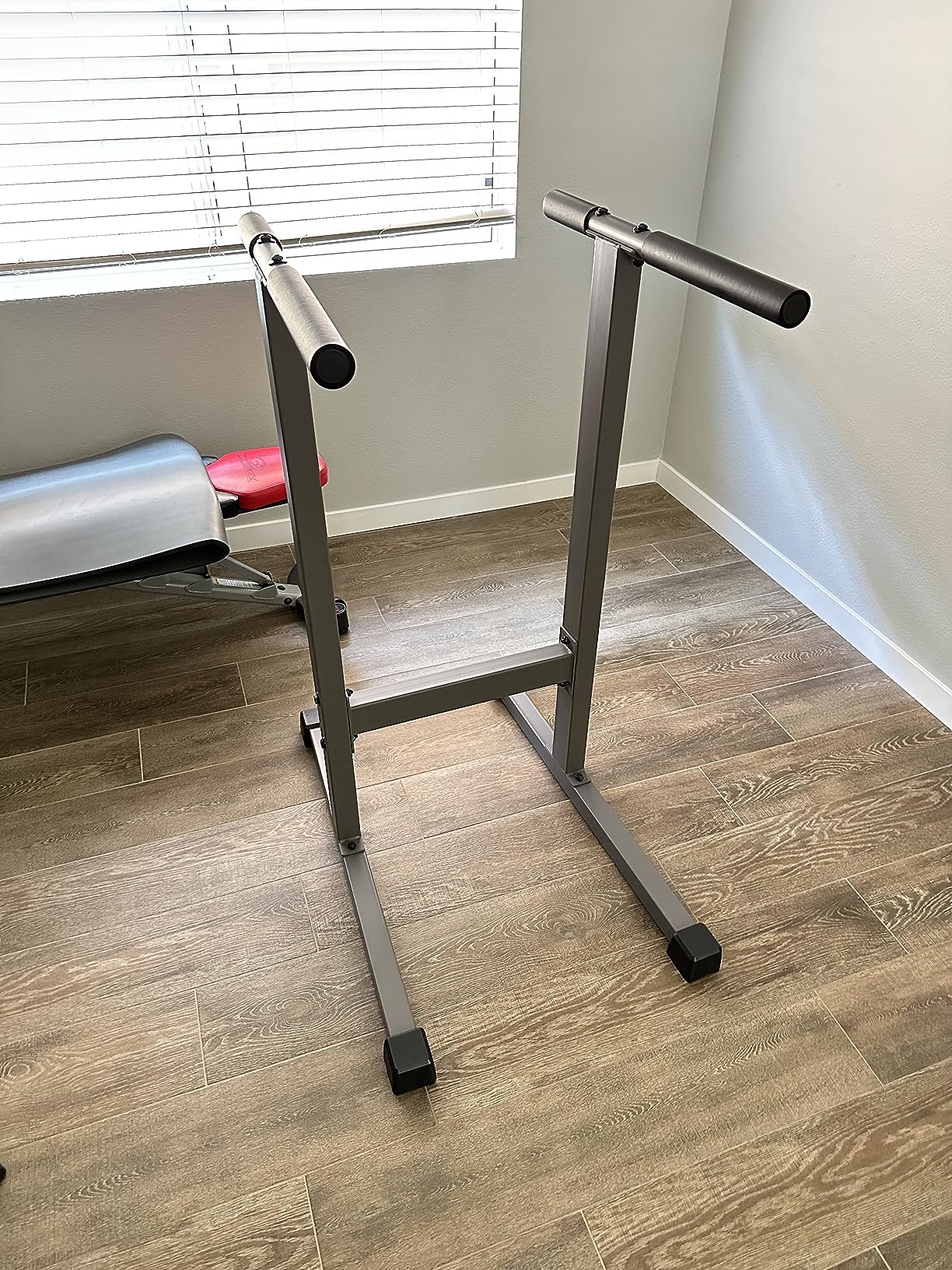 XMARK Dip Station, 500 lb. Weight Capacity Dip Stand, Gray or Black customer photo 1