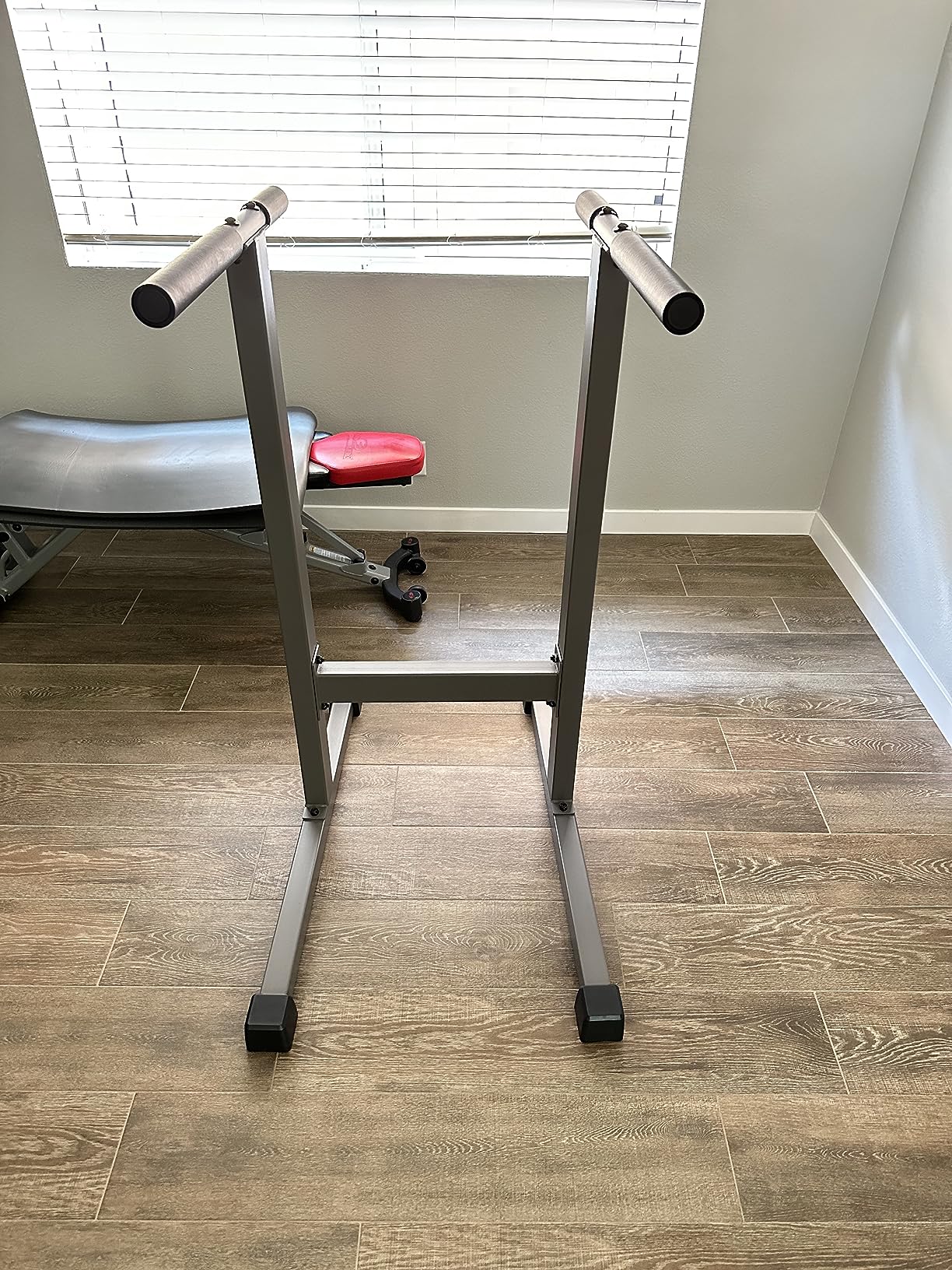 XMARK Dip Station, 500 lb. Weight Capacity Dip Stand, Gray or Black customer photo 2