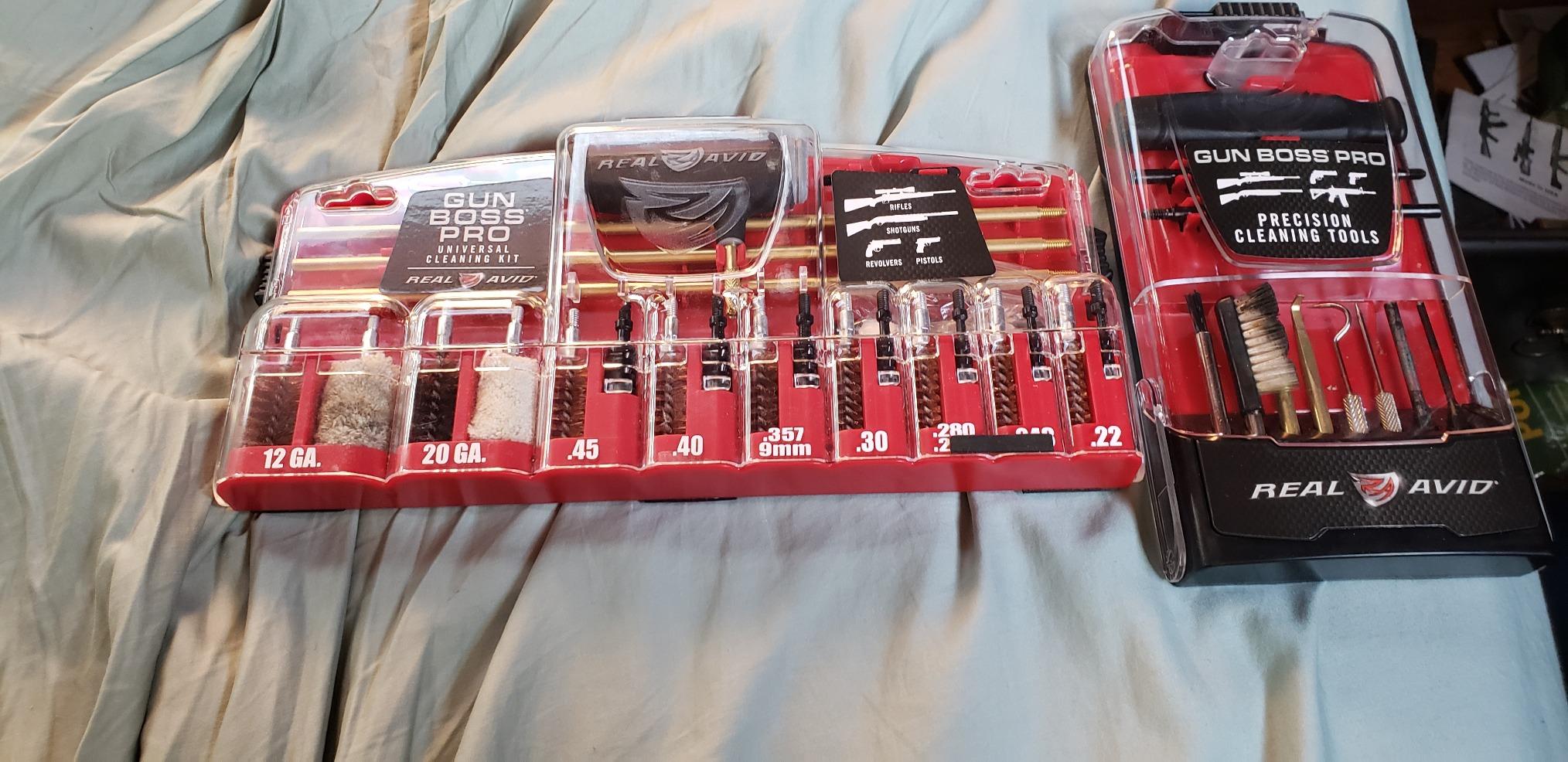 Real Avid Gun Boss Pro Universal - 12 Ga., 20 Ga., .45, .40, .357, .38, 9MM, .30, .280, .270, 7MM, .243, .22 ca. universal gun cleaning kit customer photo 1