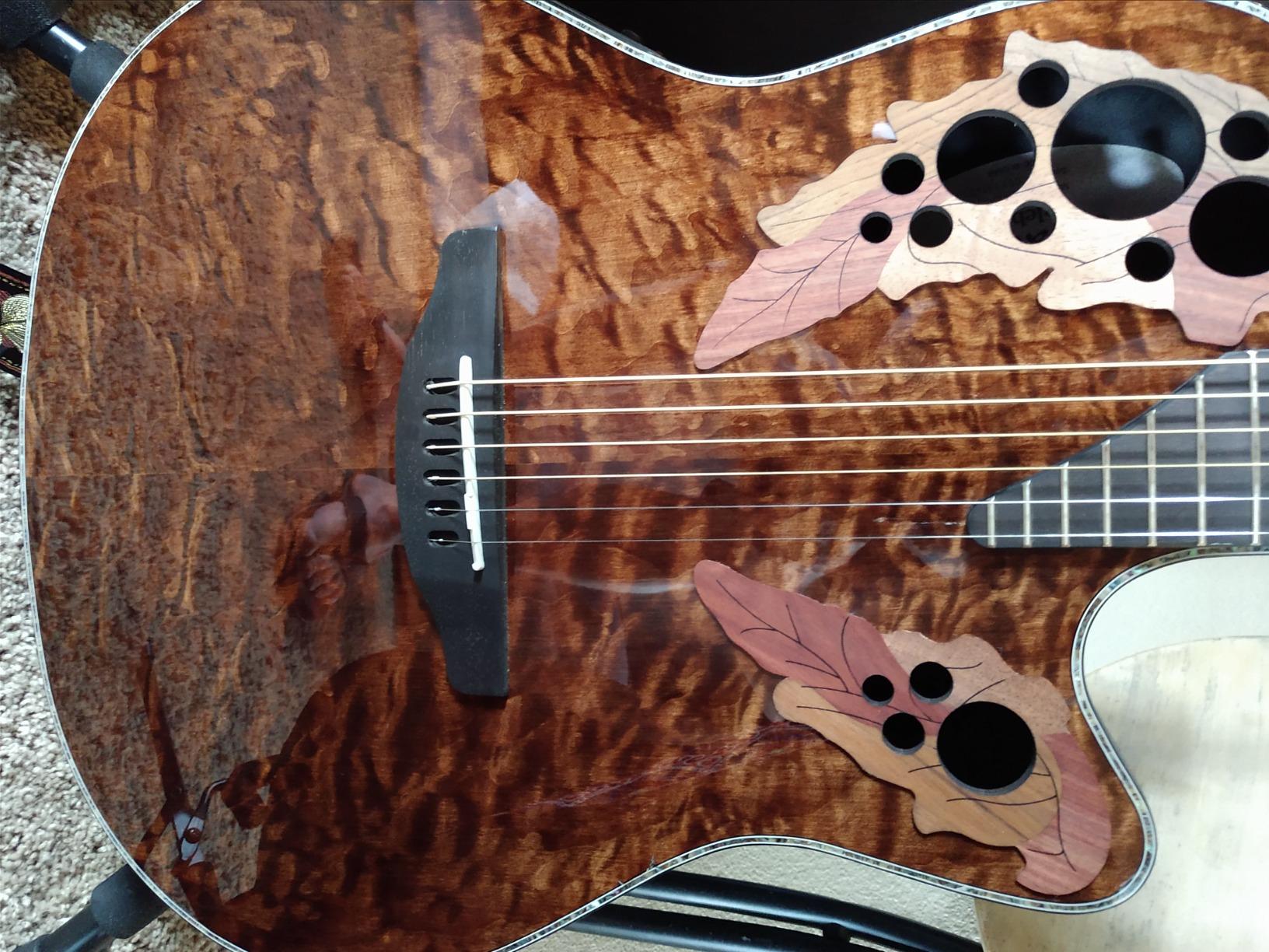 Ovation Celebrity Elite Plus Quilted Maple Top Acoustic-Electric Guitar, Tiger Eye customer photo 1