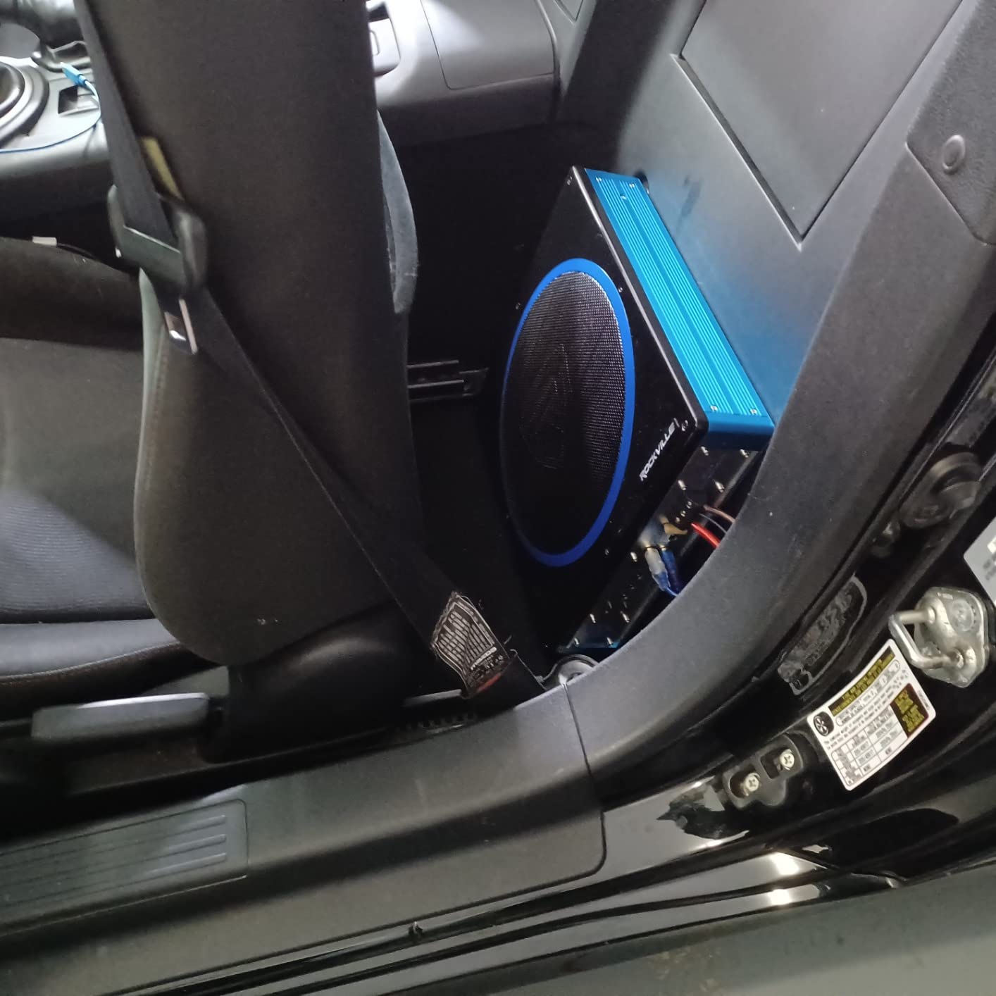 Rockville RW8CA 600W Low Profile Under-Seat Active Car Subwoofer, 2 Ohm, Deep Bass, Slim Design, Easy Install customer photo 2
