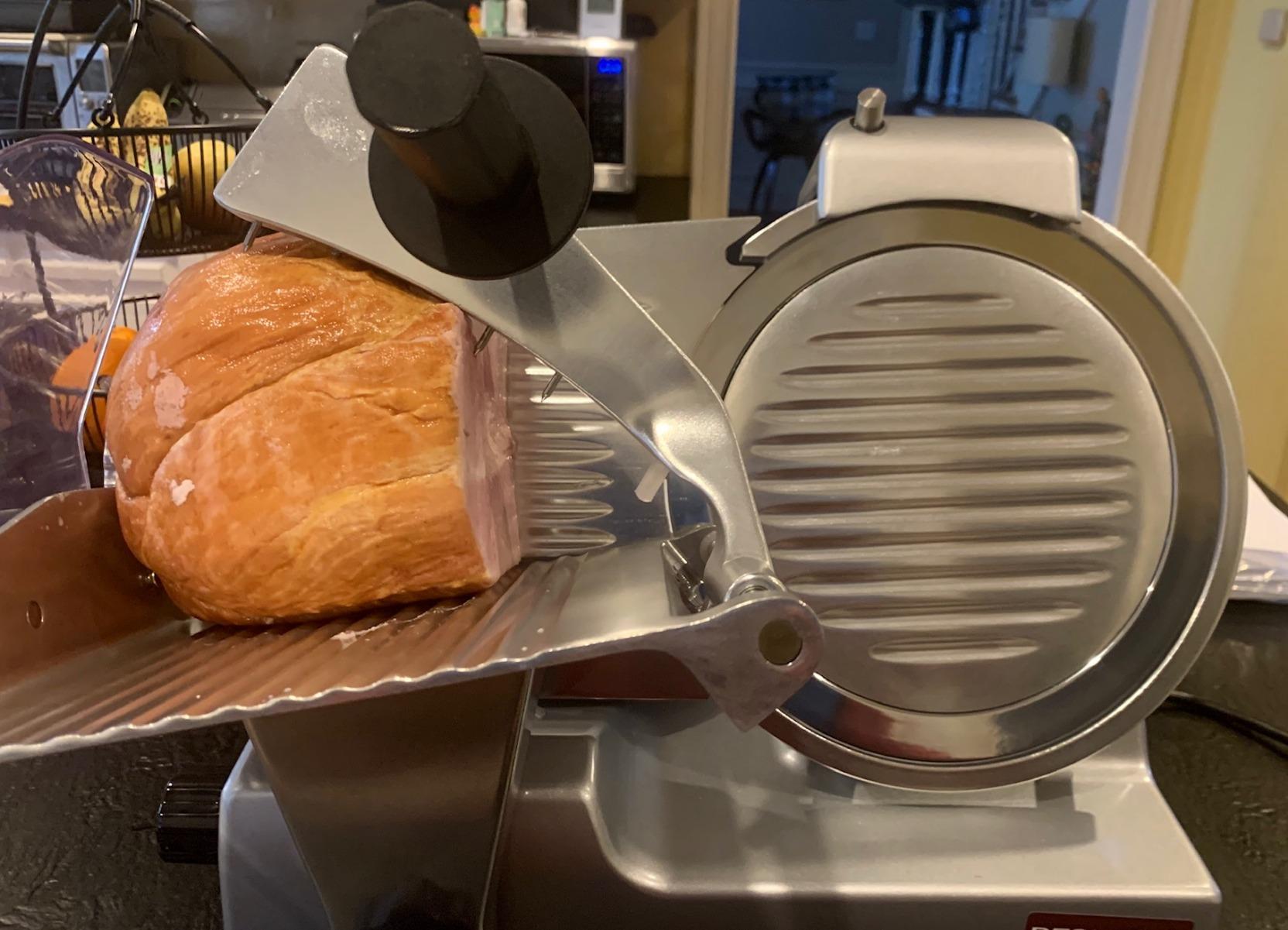 BESWOOD 10 inch Electric Deli Meat Slicer, Cheese Food Slicer with Premium Chromium-plated Steel Blade, for Commercial and for Home Use 240W, BESWOOD250 customer photo 2