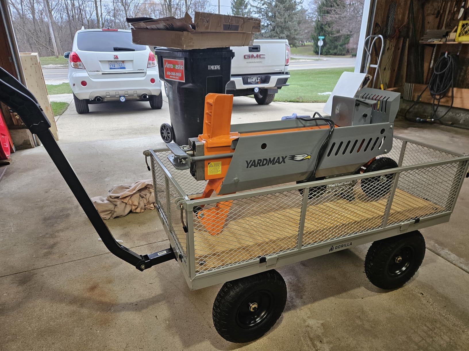 Gorilla Carts Heavy Duty, All Terrain Garden Wheelbarrow, 1200 Lb, Yellow - Gardening Equipment for Yard, Lawn, and Outdoor Use customer photo 2