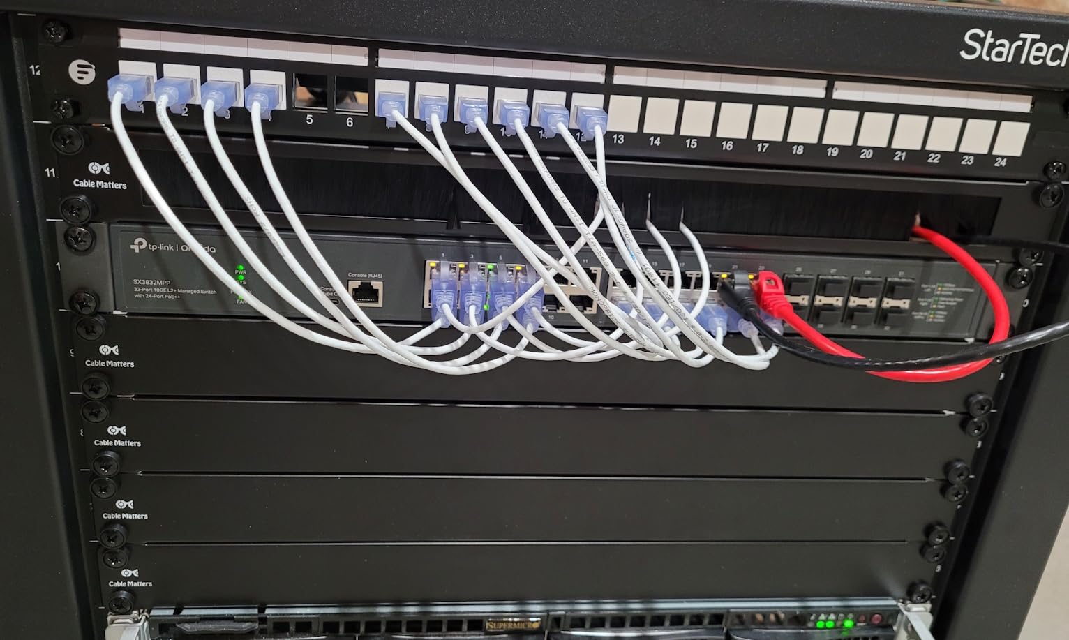 Monoprice Cat6A Ethernet Patch Cable - Snagless RJ45, 550Mhz, 10G, UTP, Pure Bare Copper Wire, 30AWG, 10-Pack, 7 Feet, Blue - SlimRun Series customer photo 2