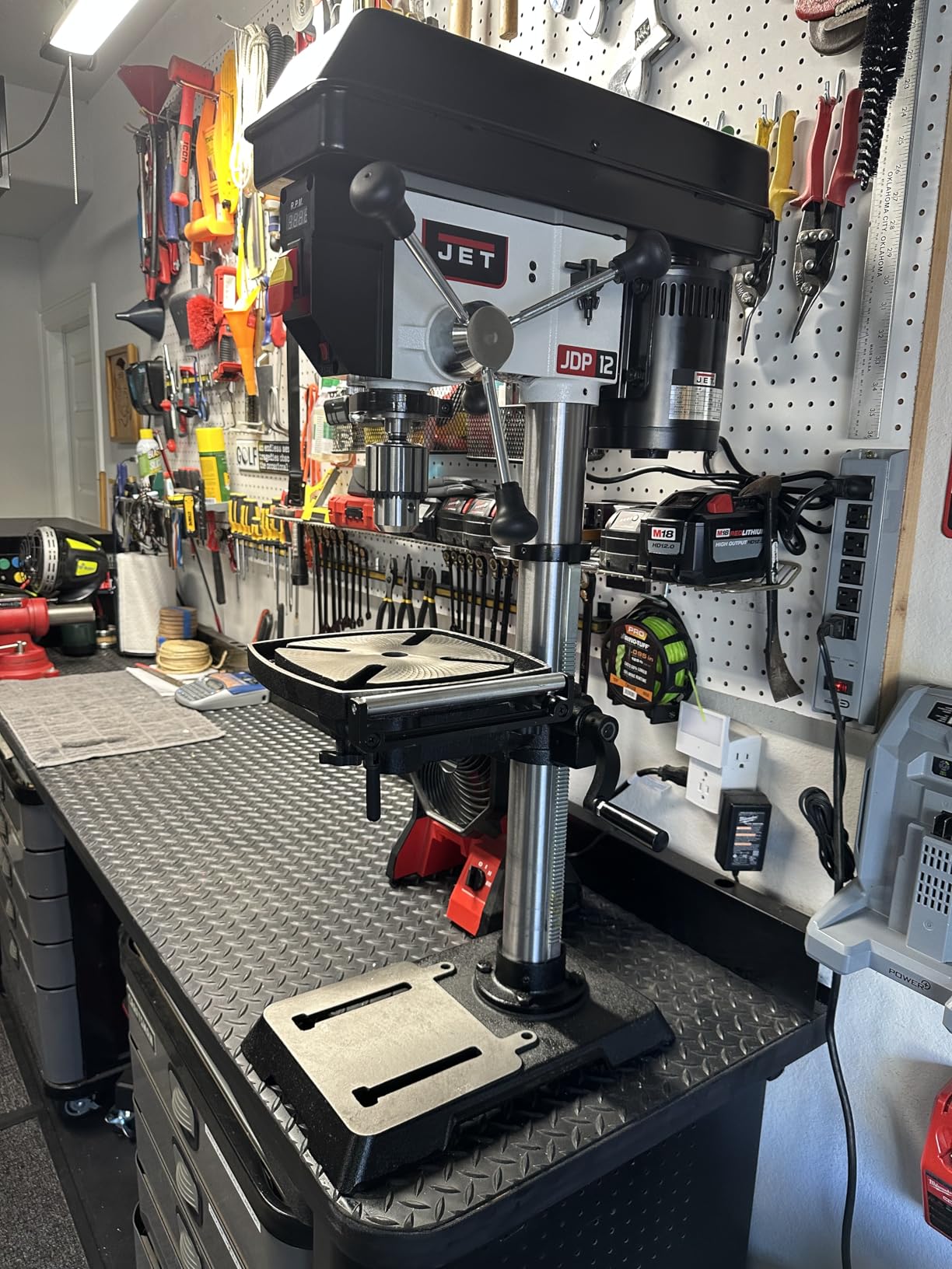 JET 12-Inch Benchtop Drill Press, Variable Speed, 1/2 HP, 115V 1Ph (Model JWDP-12) customer photo 1