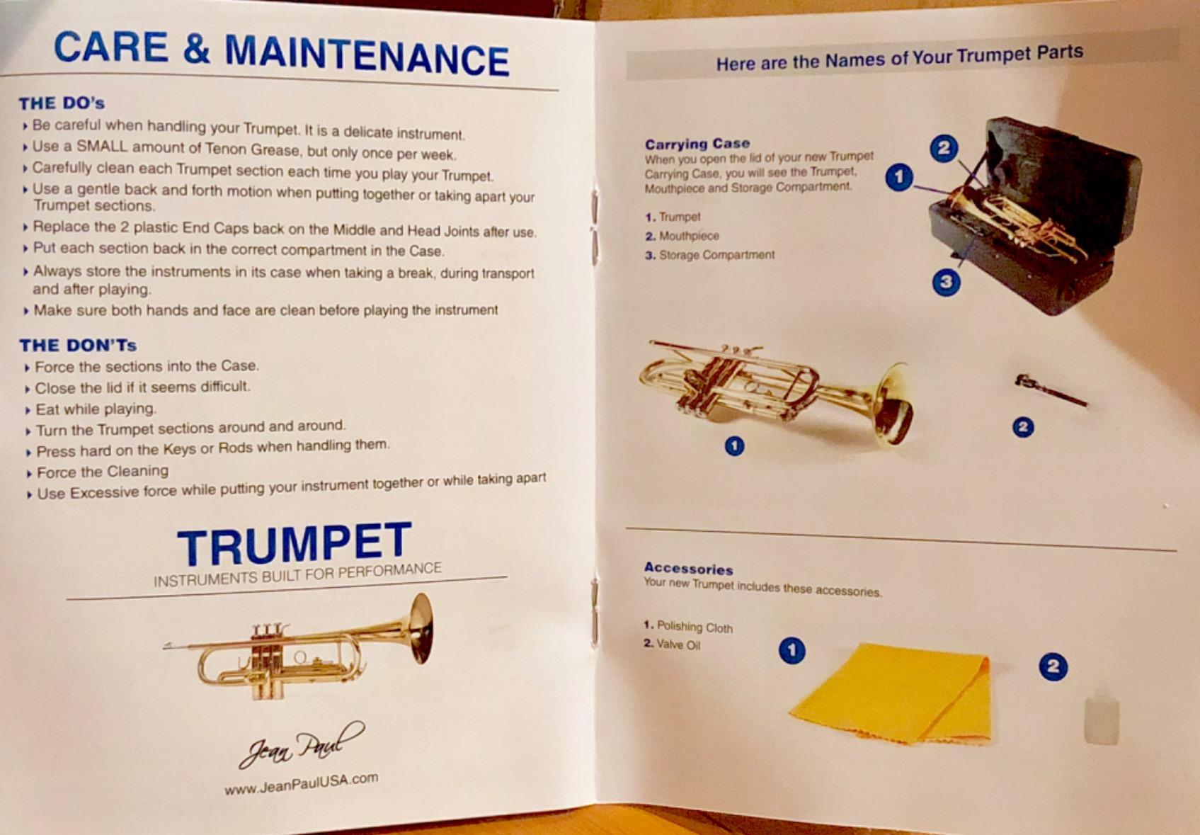 Jean Paul TR-430 Intermediate Bb Trumpet - Brass Lacquered with Rose Brass Leadpipe customer photo 2