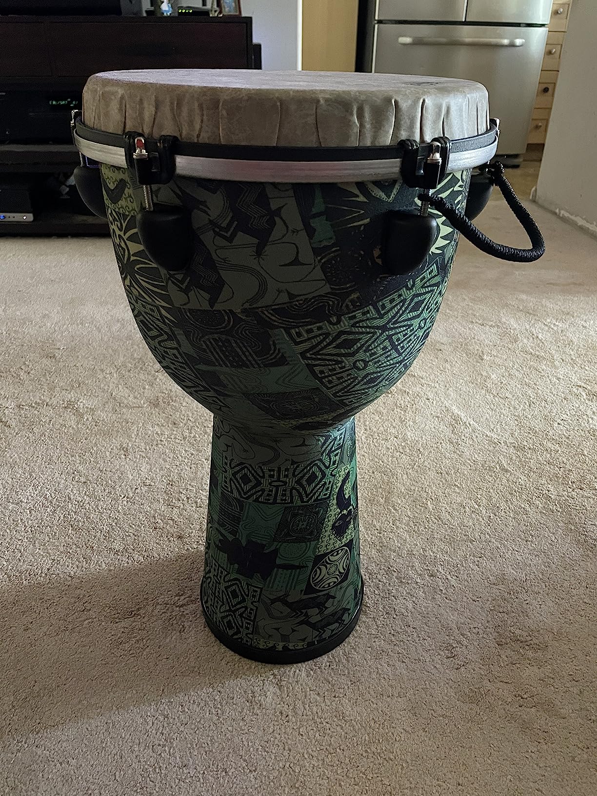 Remo DJ-6112-56 Apex Djembe Drum - Orange Kinte, 12