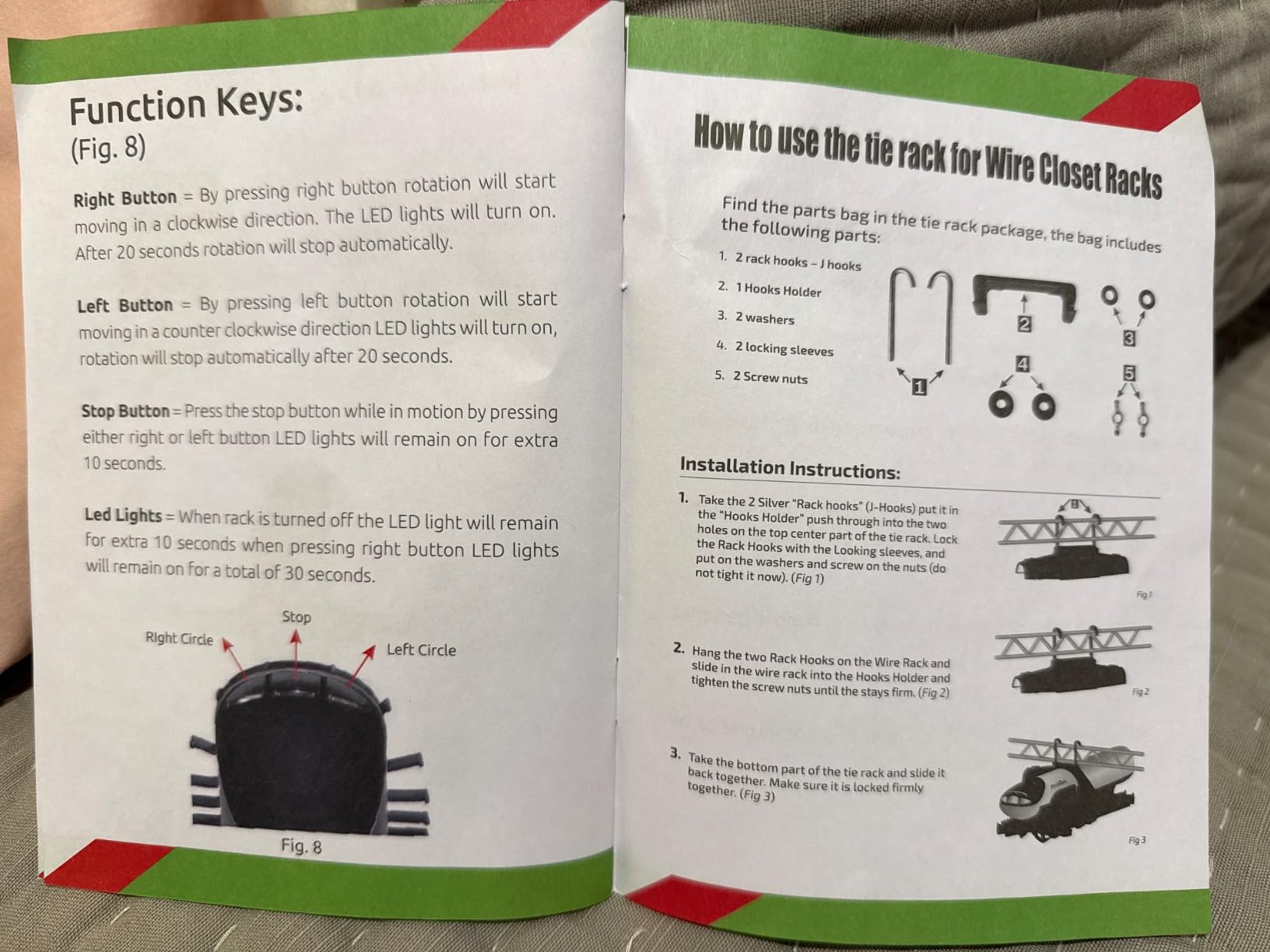 Primode Motorized Tie Rack Closet Organizer with LED Lights Includes J Hooks for Wired Shelving Stores Up to 72 Ties & 8 Belts Operates with Batteries customer photo 2