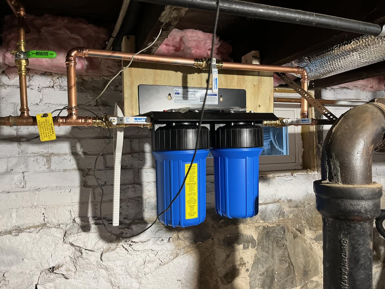 iSpring WGB21B 2-Stage Whole House Water Filtration System, with 10