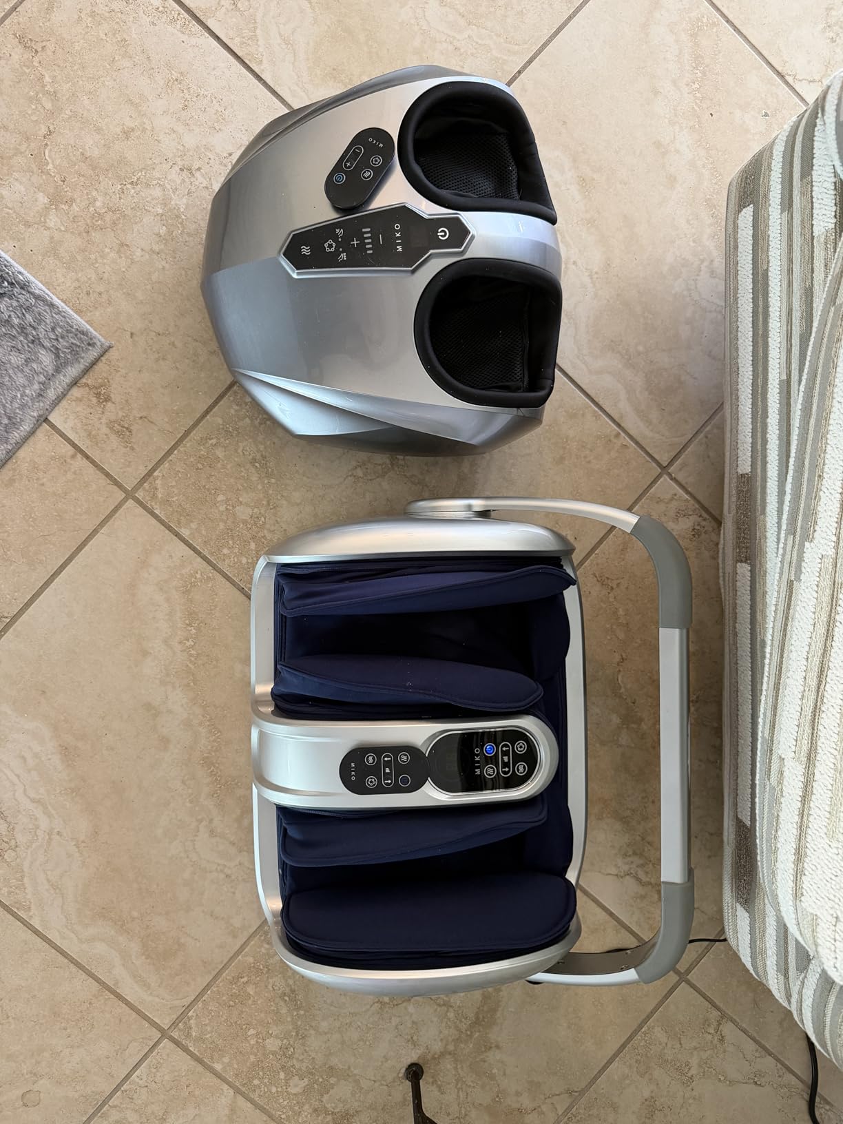 MIKO Foot Massager Machine with Deep-Kneading, Compression, Shiatsu, and Heat for Plantar Fasciitis, Neuropathy - Fits up to Men Size 12 customer photo 2