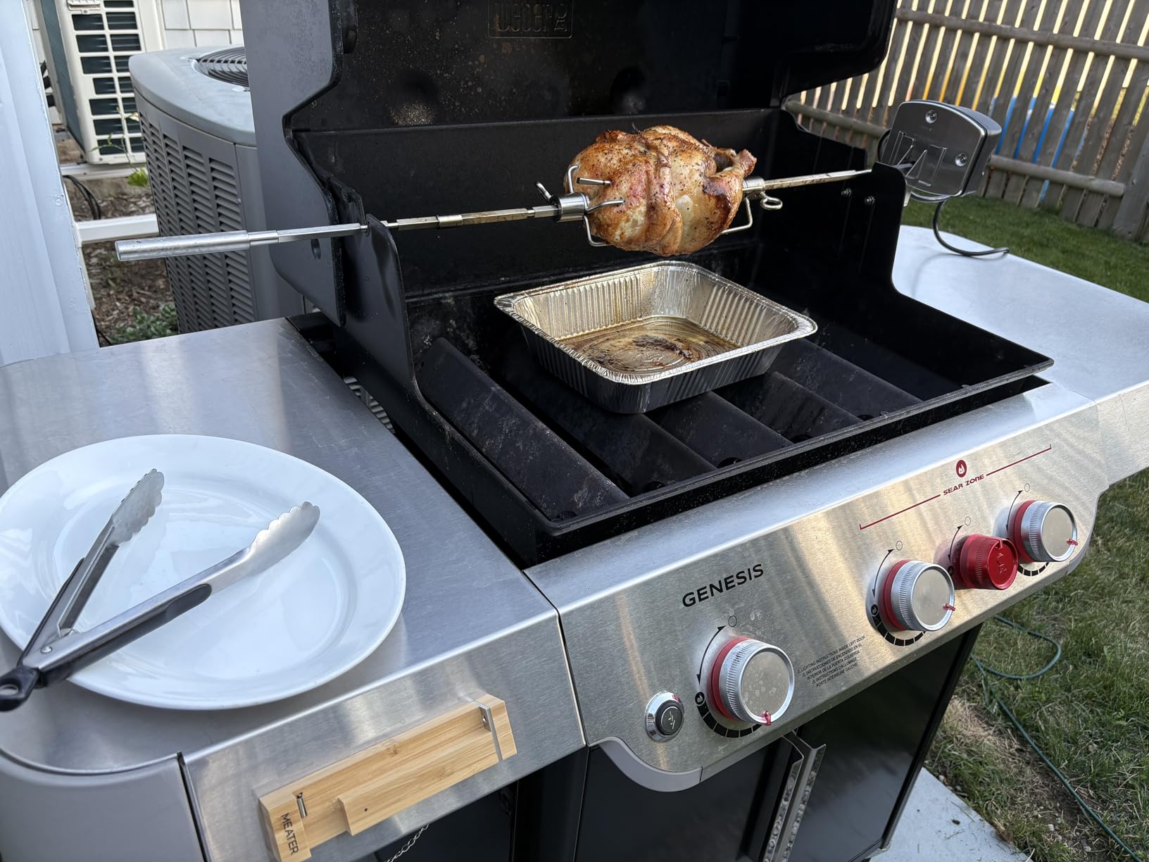 Weber Grill Rotisserie Kit for Genesis II 200/300 Series - Great for Slow Roasting Chicken, Lamb, Ribs, or Turkey on Your Grill; Includes Spit, Forks, and Motor customer photo 1