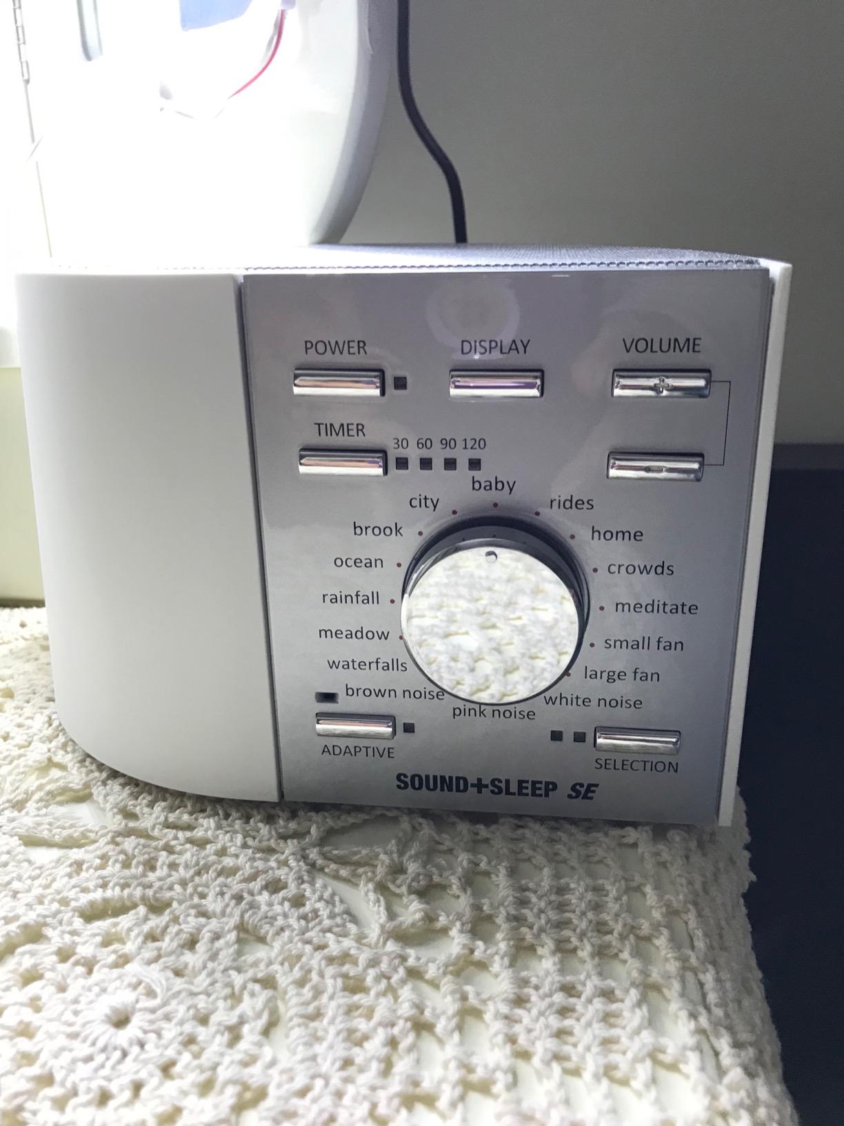 Sound + Sleep SE Noise Machine - White Noise Machine - Non-Looping Environmental/Nature Sounds for Sleep & Relaxation - with Timer & Headphone Jack - White/Silver customer photo 2