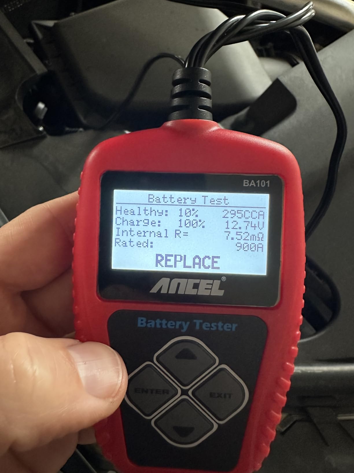 ANCEL BA101 Car Battery Tester, 12V Digital Automotive Alternator Meter Diagnostic Tool, 100-2000 CCA Load Capacity, Charging & Cranking Analyzer for Truck, Boat, RV, Marine Vehicle, and More customer photo 2