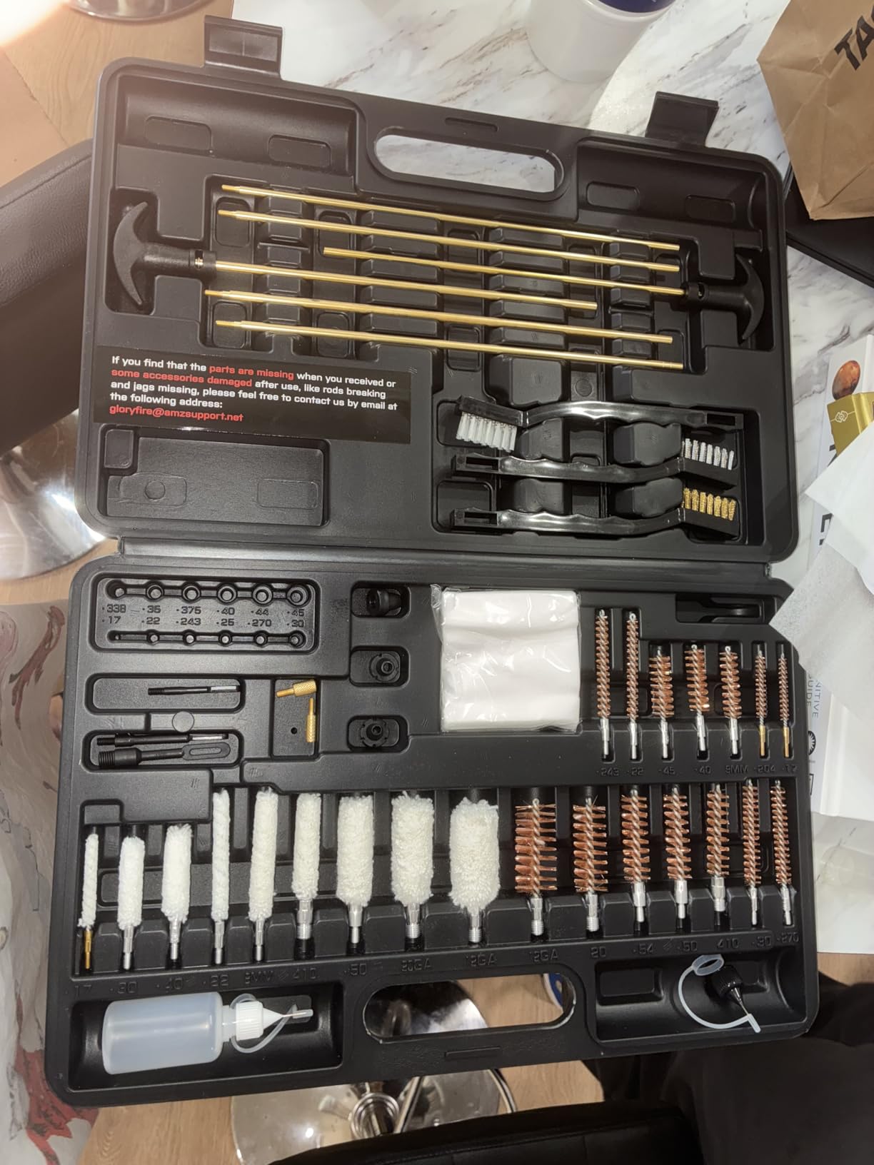GLORYFIRE Gun Cleaning Kit Universal for Guns, Gun Brushes for Pistol, Handgun, Shotgun, Elite Brass Rods and Wire Rope, Hunting Gear Gun Accessories for Men customer photo 1
