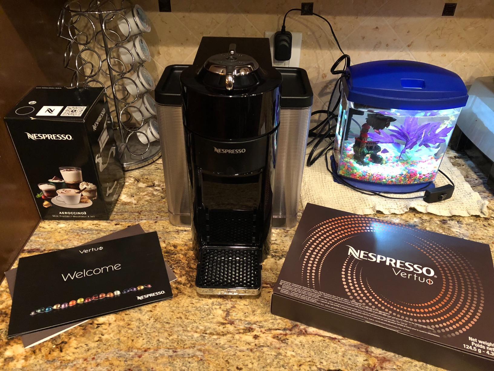 Nespresso Vertuo Coffee and Espresso Maker by De'Longhi, Piano Black with Aeroccino Milk Frother customer photo 2