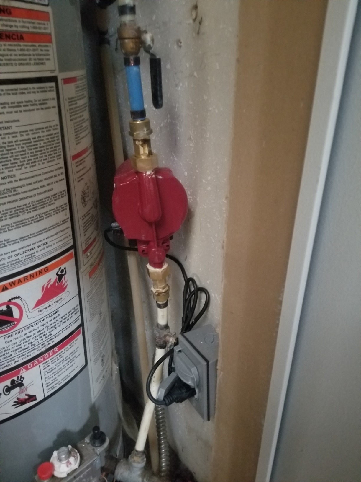 BACOENG 110V Hot Water Recirculating Pump, 3-Speed Switchable 3/4'' Circulation Pump for Water Heater, With US Plug and Flow Switch customer photo 1