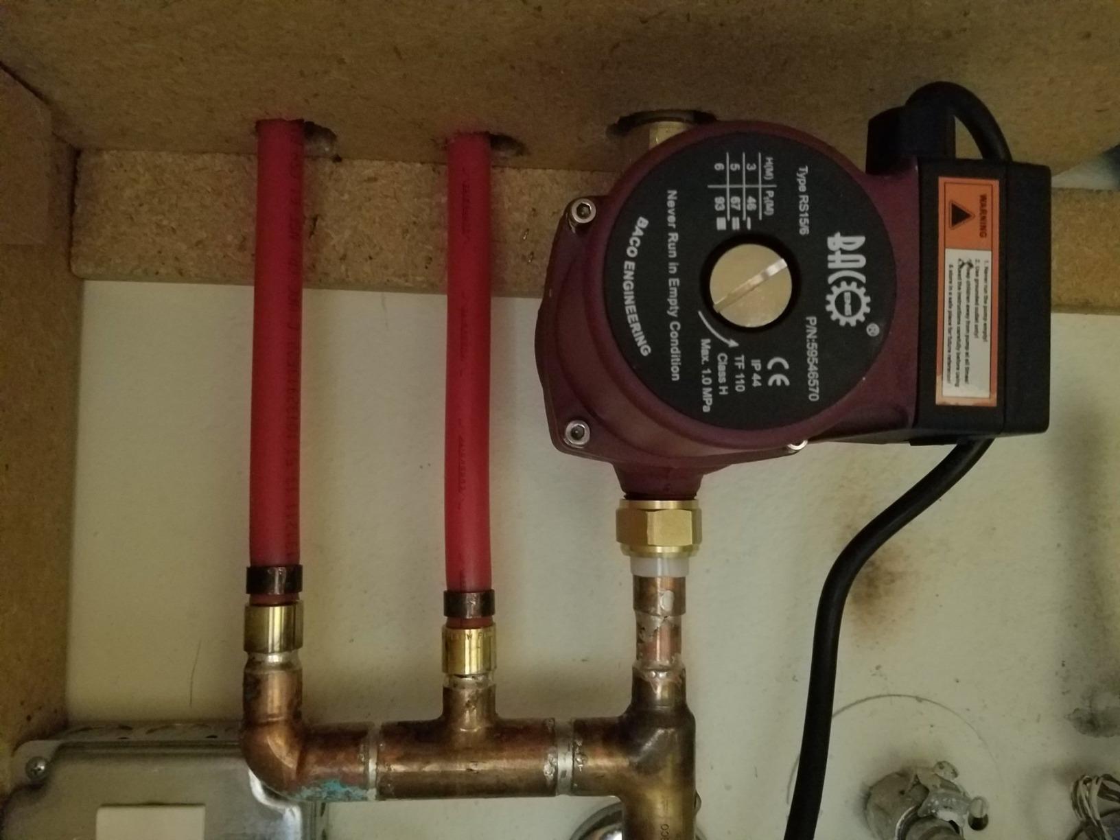 BACOENG 110V Hot Water Recirculating Pump, 3-Speed Switchable 3/4'' Circulation Pump for Water Heater, With US Plug and Flow Switch customer photo 2