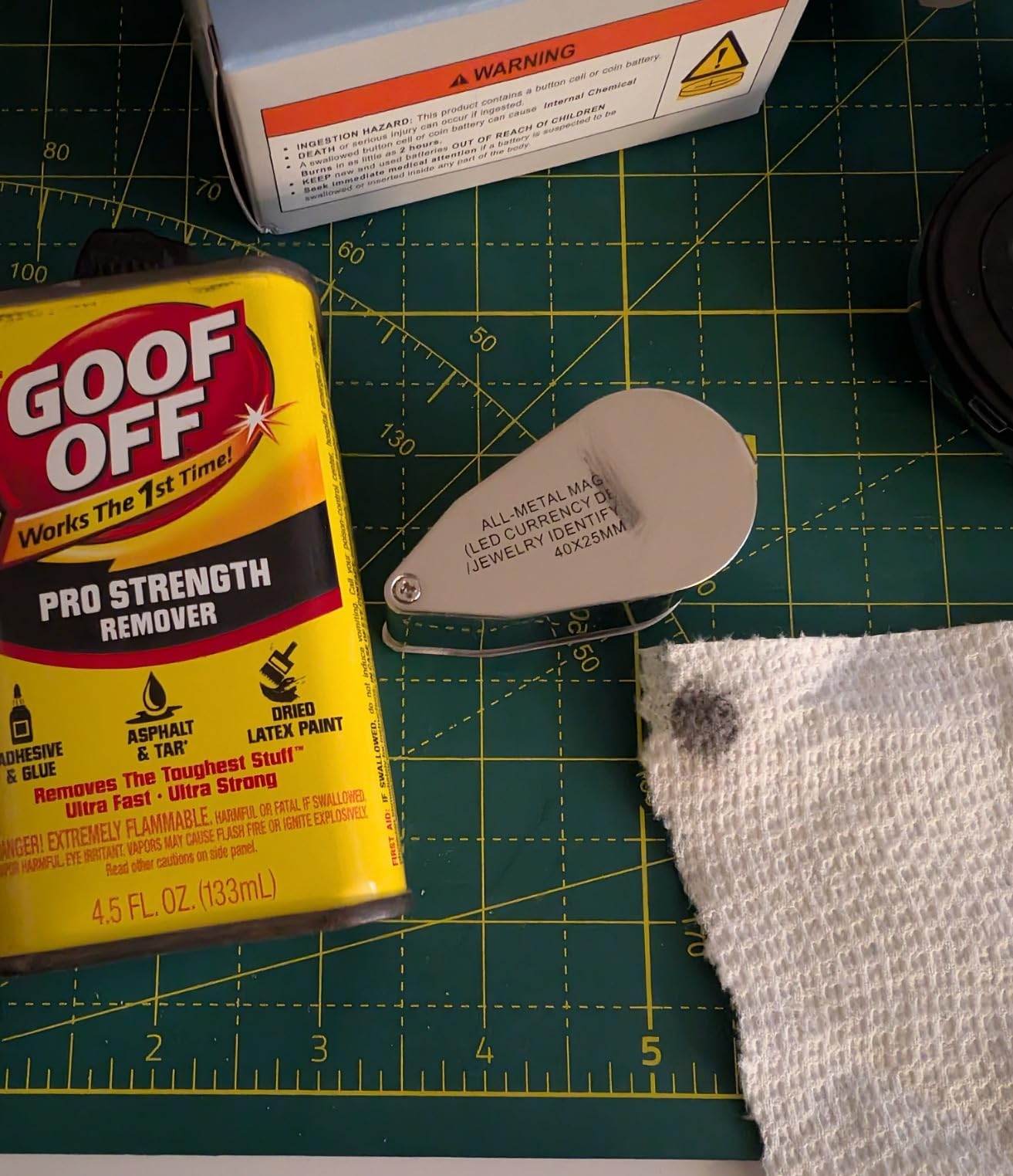 40X Full Metal Illuminated Jewelry Loop Magnifier, XYK Pocket Folding Magnifying Glass Jewelers Eye Loupe with LED(LED Currency Detecting/Jewelry Identifying) customer photo 1