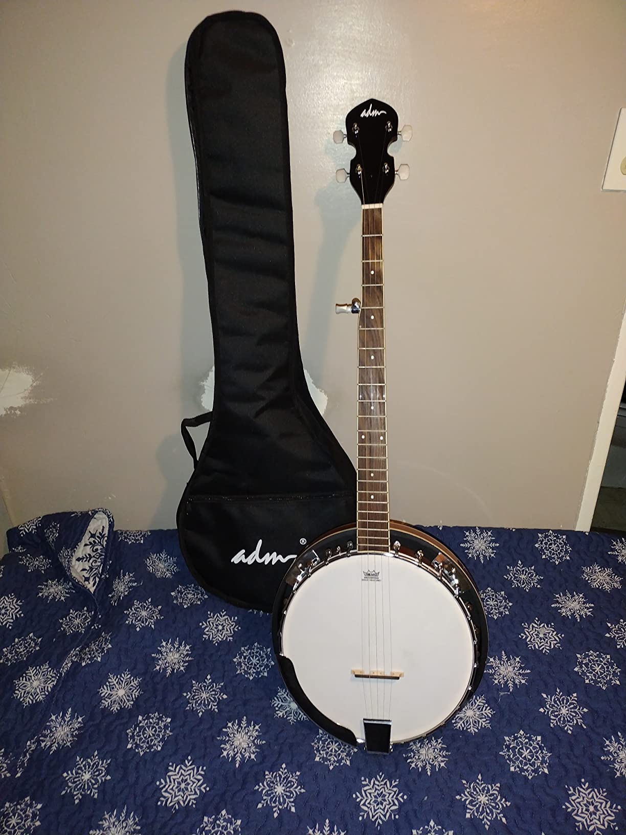 ADM Banjo 5 String Full Size Banjoes Set, 38 Inch Beginner Banjo Kit with Resonator, Remo Drum Head, Open or Closed Back, Gift Package Free Lessons Starter Accessories for Adults Teenager, Brown customer photo 2