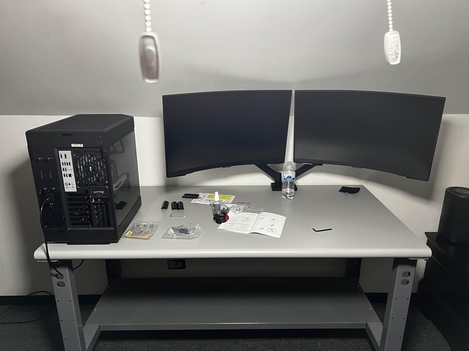 VIVO Dual Monitor Stand, Fully Adjustable Arms for 17 to 32 inch Screens, Mechanical Articulating Desk Mount, Gaming and Office Setups, VESA 75x75, 100x100, Max 19.8 lbs, Classic, Black, STAND-V002O customer photo 1