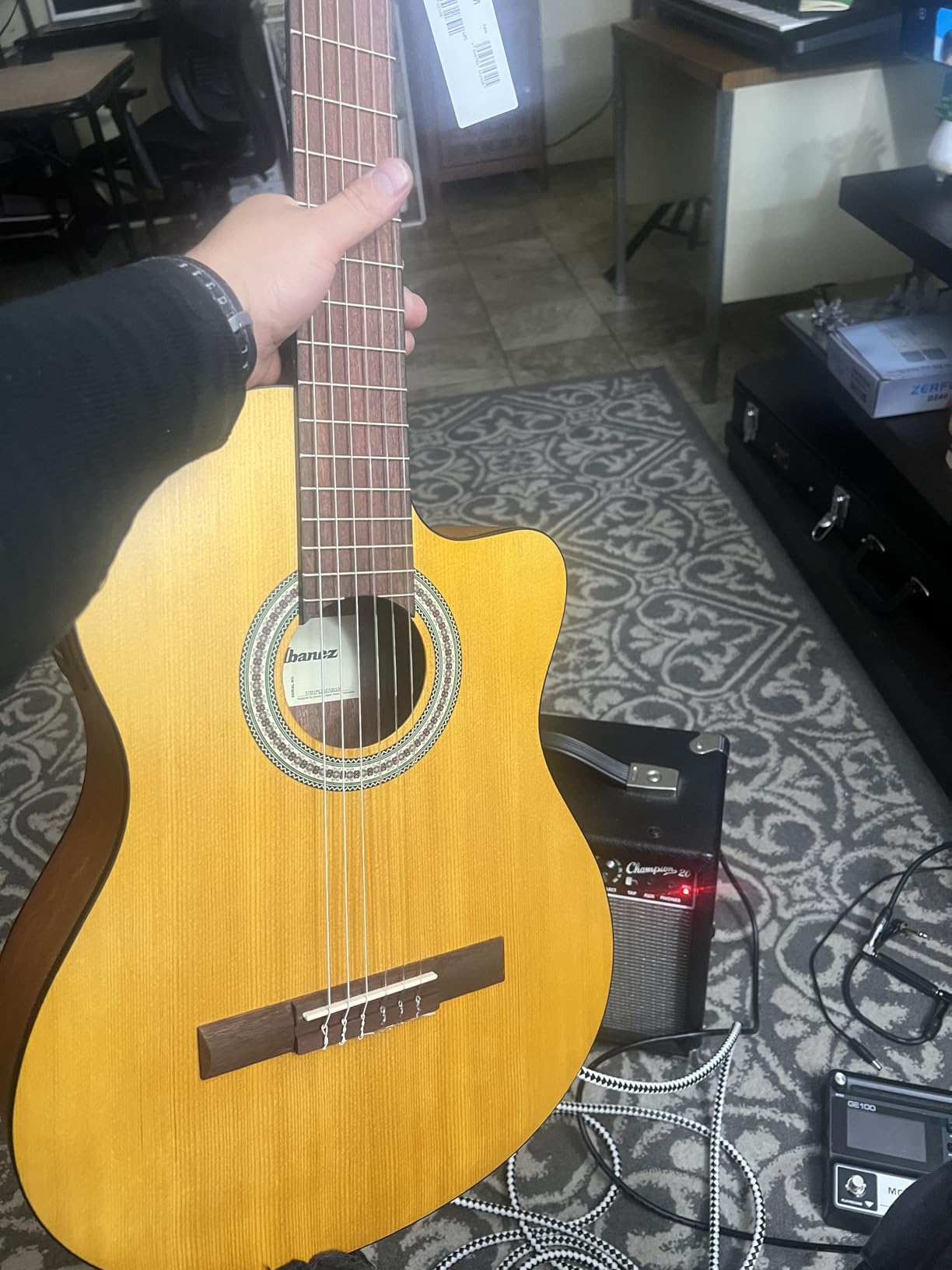 Ibanez GA3ECE Nylon-string Acoustic-electric Guitar - Open Pore Amber customer photo 1