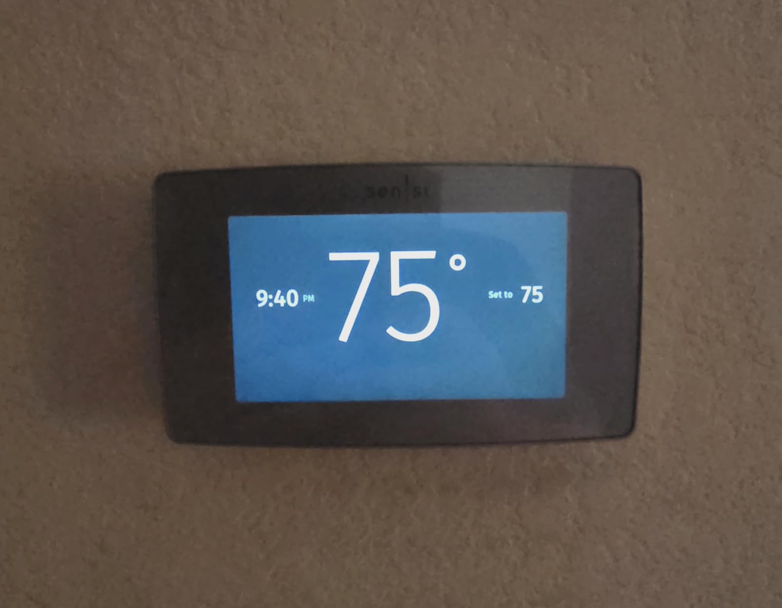Emerson Sensi Touch Wi-Fi Smart Thermostat with Touchscreen Color Display, Works with Alexa, Energy Star Certified, C-wire Required, ST75 Black customer photo 1
