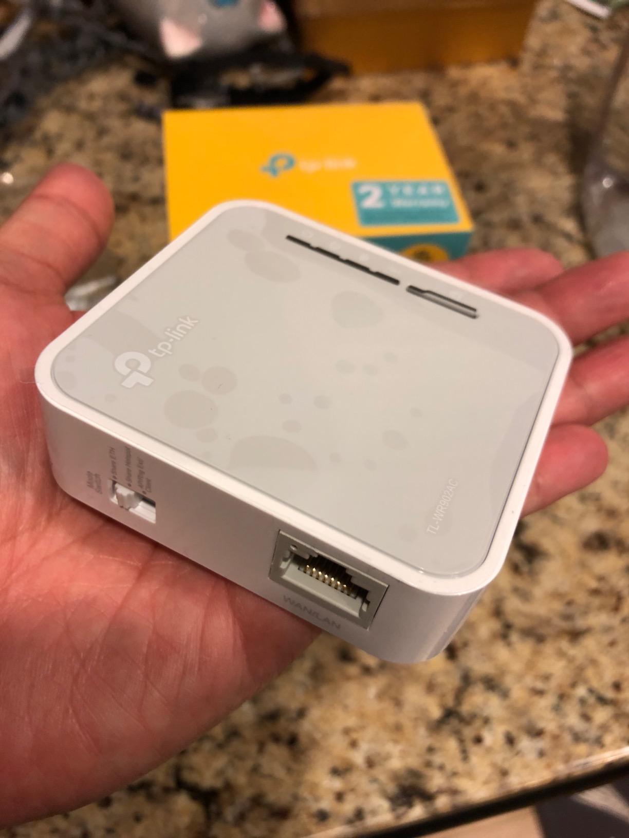 TP-Link AC750 Wireless Portable Nano Travel Router(TL-WR902AC) - Support Multiple Modes, WiFi Router/Hotspot/Bridge/Range Extender/Access Point/Client Modes, Dual Band WiFi, 1 USB 2.0 Port customer photo 1