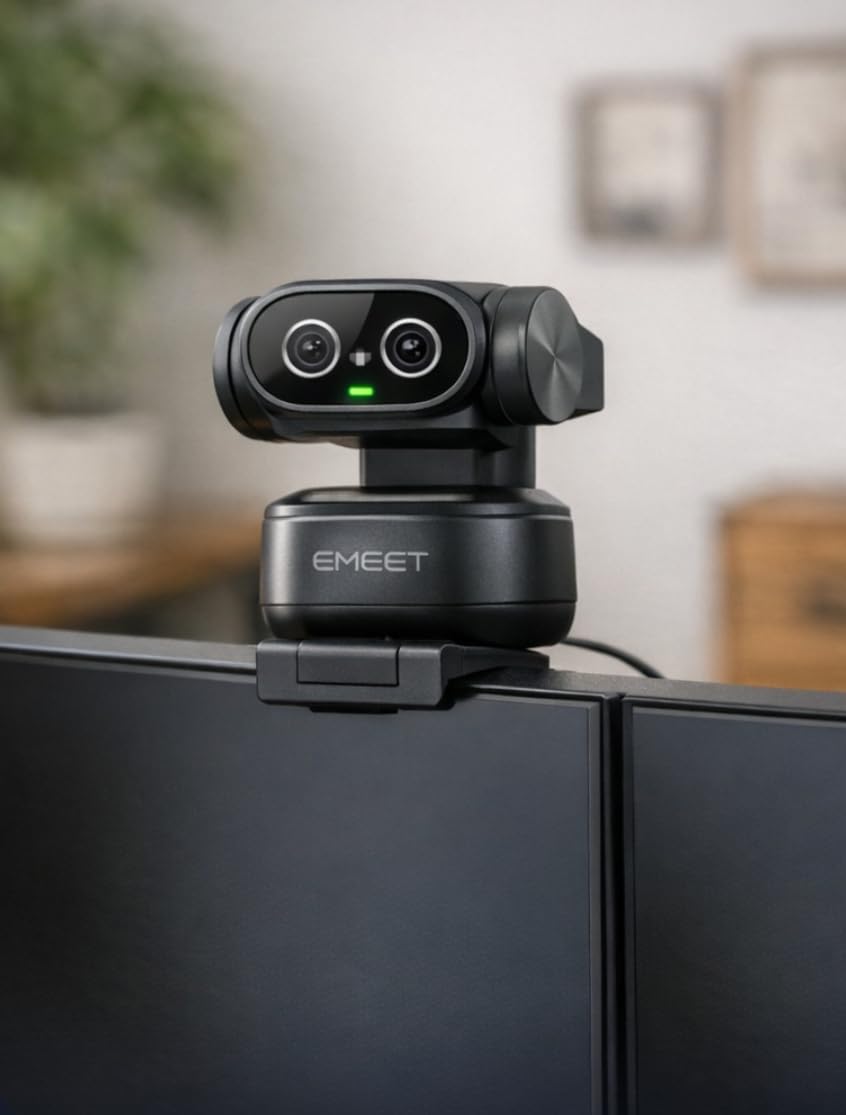EMEET PIXY Dual-Camera AI-Powered PTZ Camera 4K, AI Tracking, PDAF&AI Autofocus 0.2s, 1/2.55'' Sony Sensor, 3 Mics, Presets, Gesture Control, 4K Webcam for Streaming and OBS/Twitch/Switch 2 Compatible customer photo 1