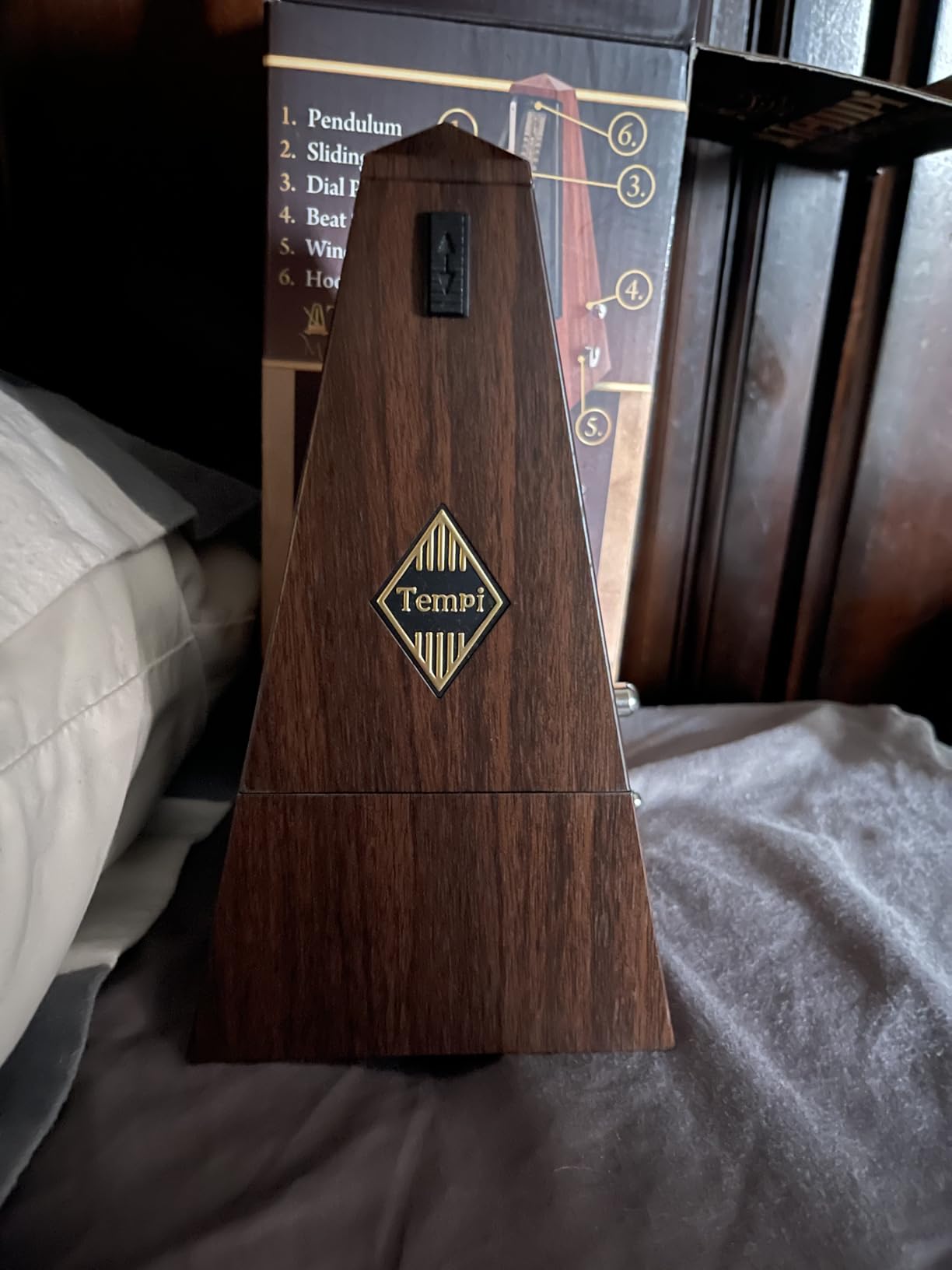 Tempi Mechanical Metronome for Musicians - Molded Teak Grain Veneer with 2-Year Warranty customer photo 1
