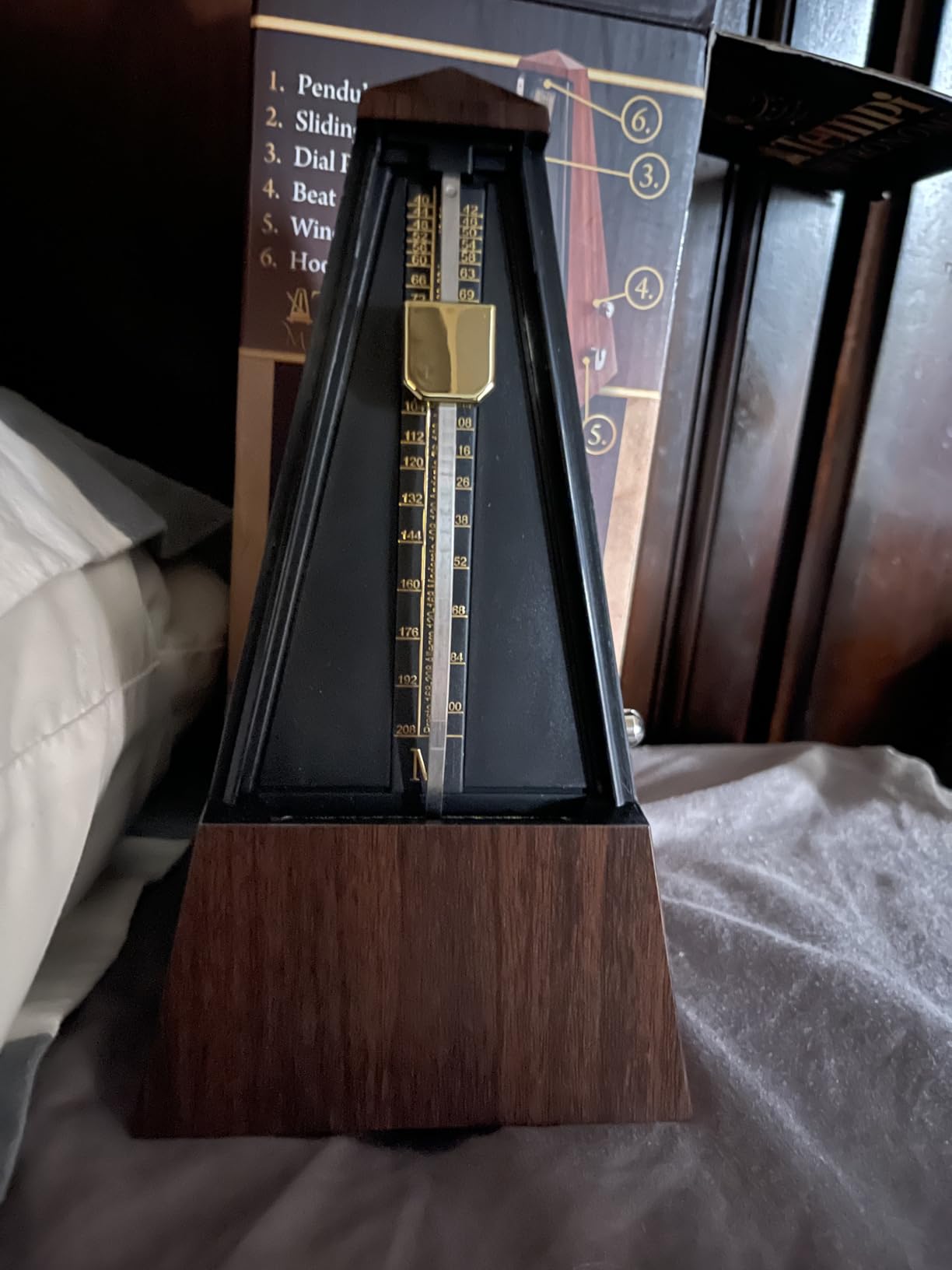Tempi Mechanical Metronome for Musicians - Molded Teak Grain Veneer with 2-Year Warranty customer photo 2