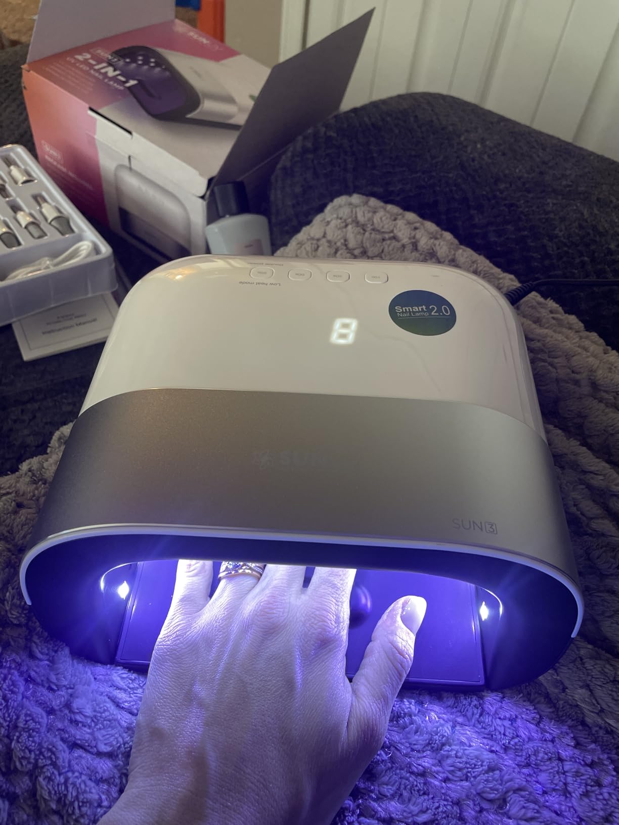 SUNUV SUN3 Professional UV Light for Gel Nails, LED Nail Lamp for Gel Polish with 4-Timer and Sensor, 39 PCS LED Beads customer photo 2