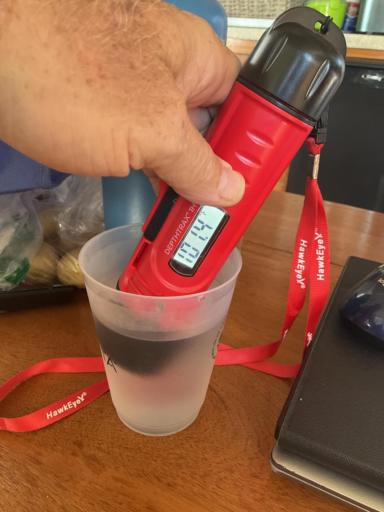 Hawkeye DT1H Handheld Depth Finder with Temperature, 300 Feet customer photo 1