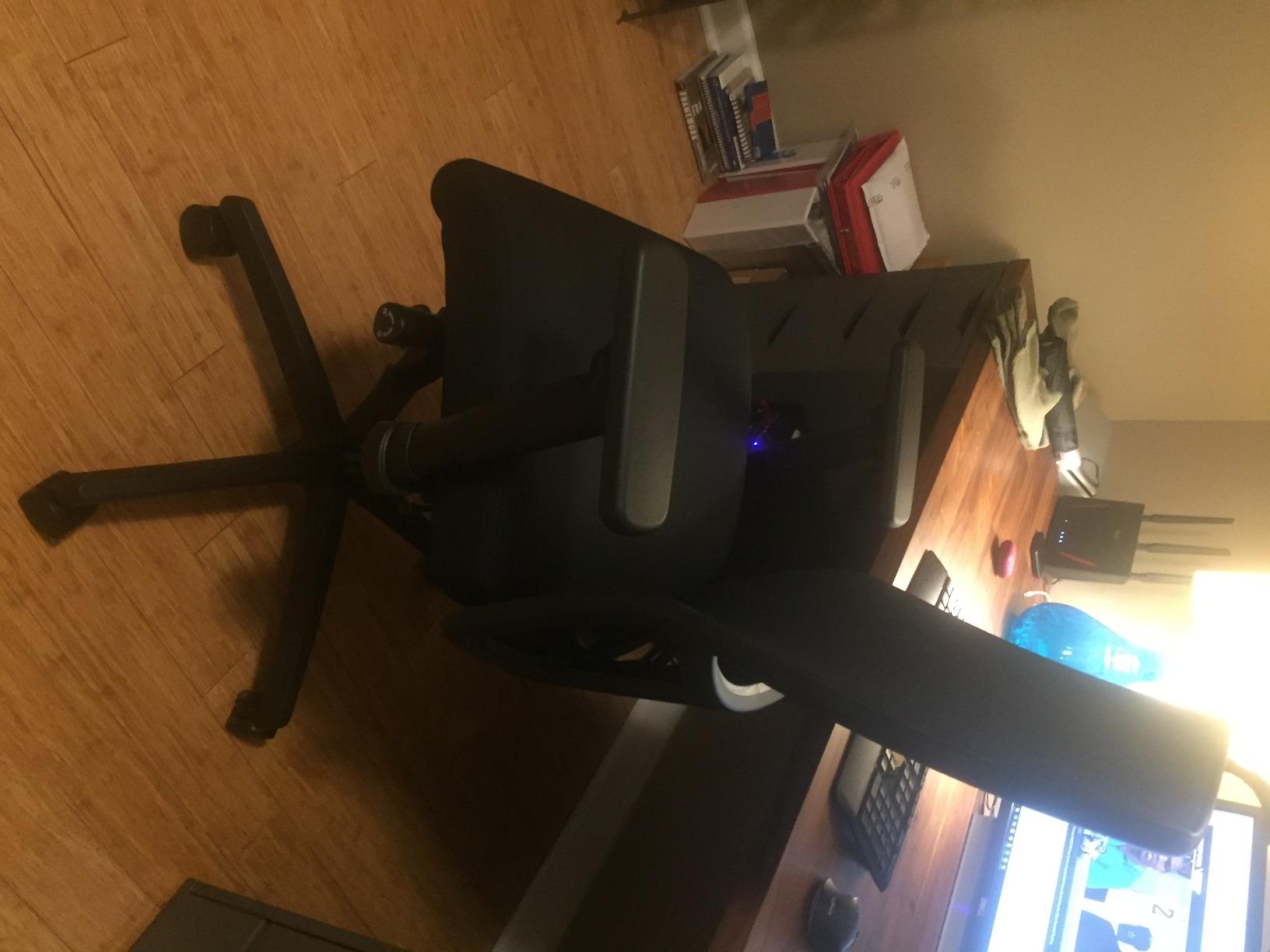 HON Ignition 2.0 Mid Back Task Chair, Advanced Synchro-Tilt Control, Office Chair with Lumbar Support, Height and Width Adjustable Arms, Black Frame, Black customer photo 1