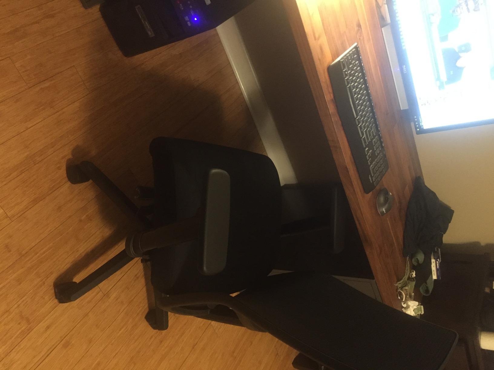 HON Ignition 2.0 Mid Back Task Chair, Advanced Synchro-Tilt Control, Office Chair with Lumbar Support, Height and Width Adjustable Arms, Black Frame, Black customer photo 2