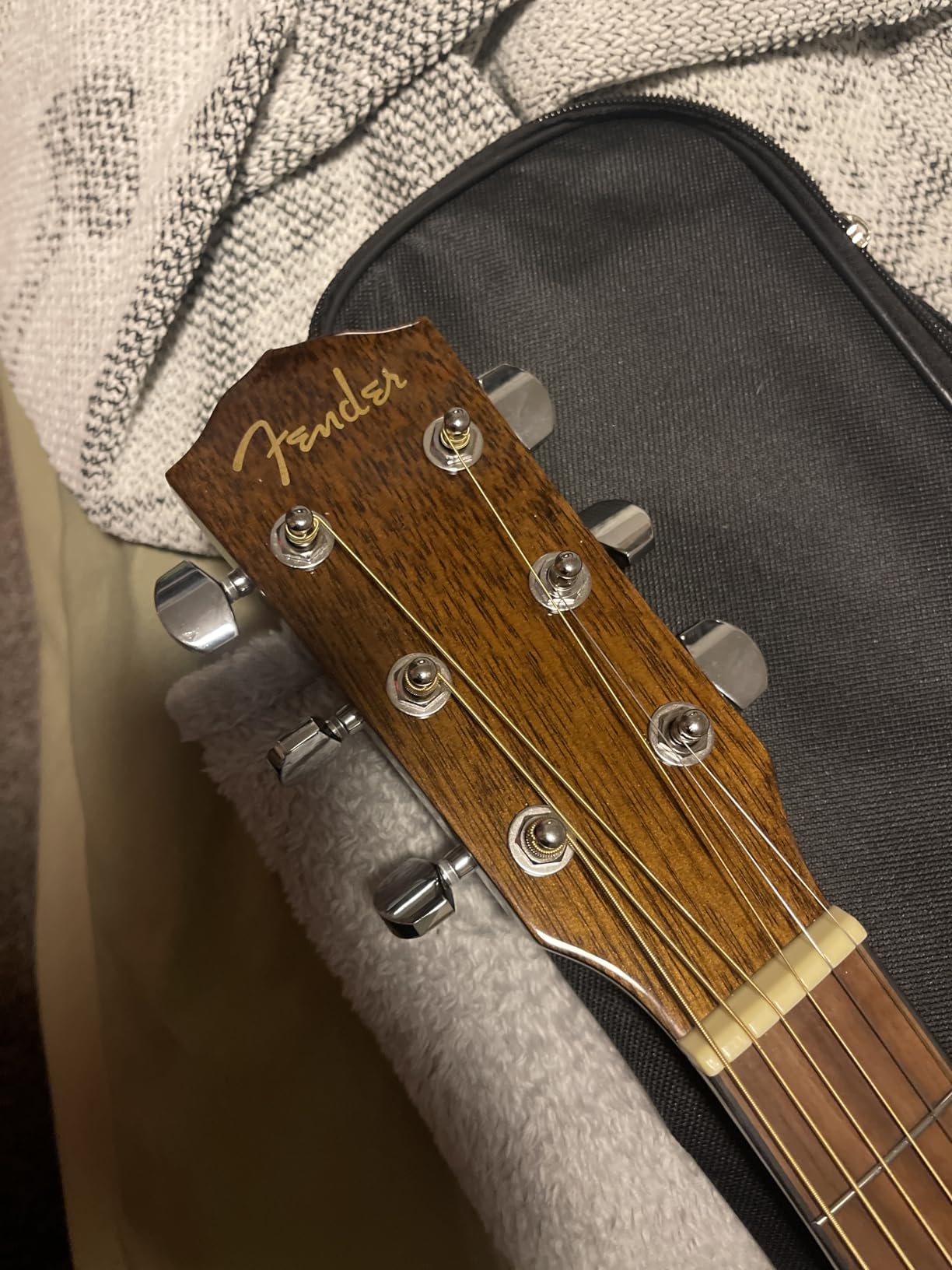 Fender CD-60S Solid Top Dreadnought Acoustic Guitar Bundle with Gig Bag, Tuner, Strap, Strings, Picks customer photo 1