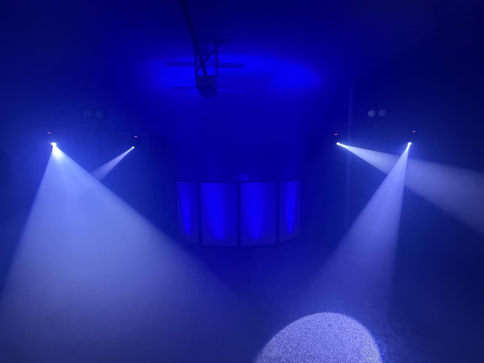 U'King DJ Lights Moving Head 8 Color 8 GOBO Stage Lighting LED Spotlight by DMX and Sound Activated Control for Wedding DJ Disco Parties Church Live Show Bar (White-1 Piece) customer photo 2
