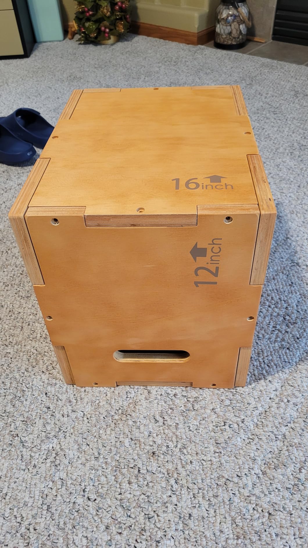 Yes4All Plyo Box, 3-in-1 Wooden Box Jumps for Home Gym, 450 lbs Boxes Step Up with Smooth Edges & Wide Built-in Handles for Jumping, Strength Training, Lunges, Squats, Dips customer photo 2