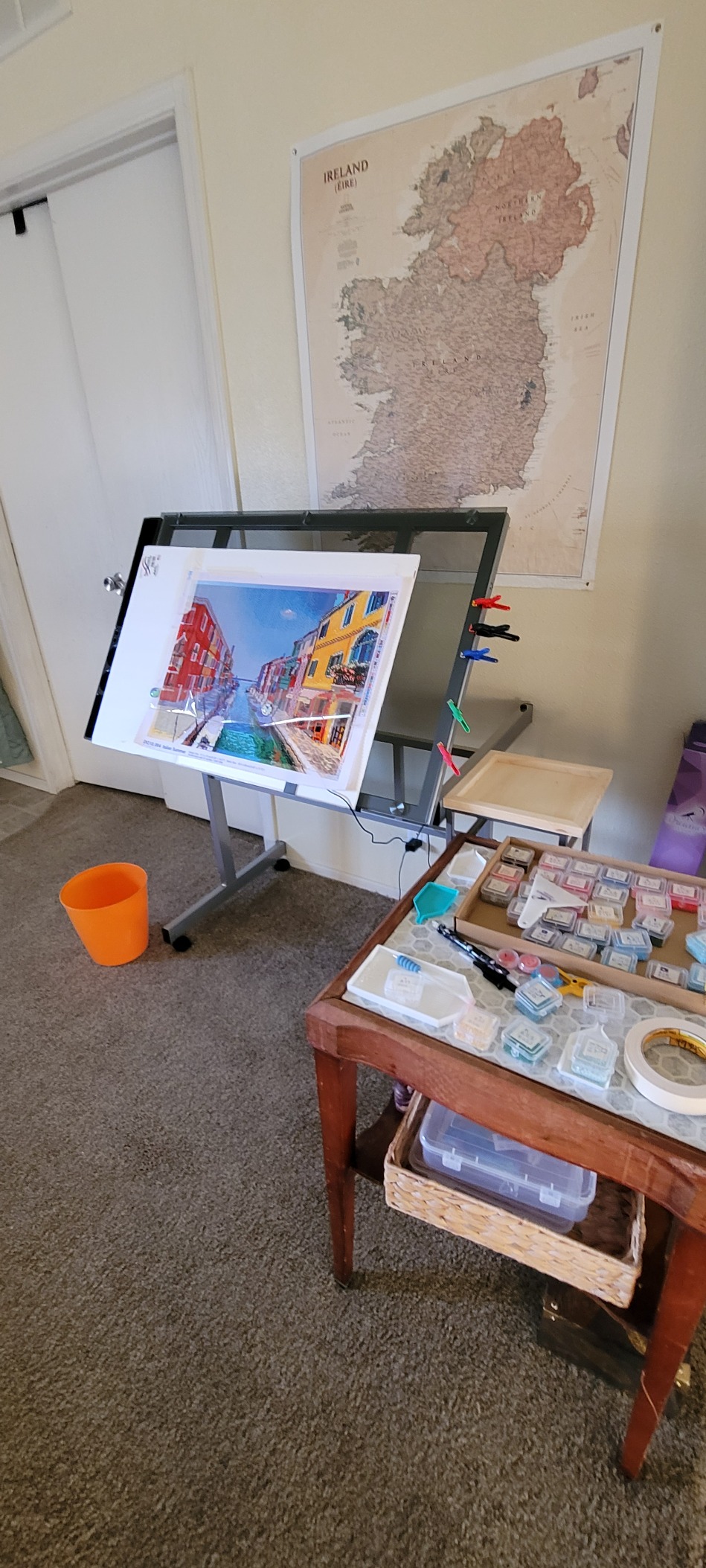 ZENY Drafting Table on Wheels with Storage Drawers, Adjustable Glass Tabletop, Craft Table Drawing Desk Artist Hobby Table for Painting, Drawing, Crafting customer photo 1