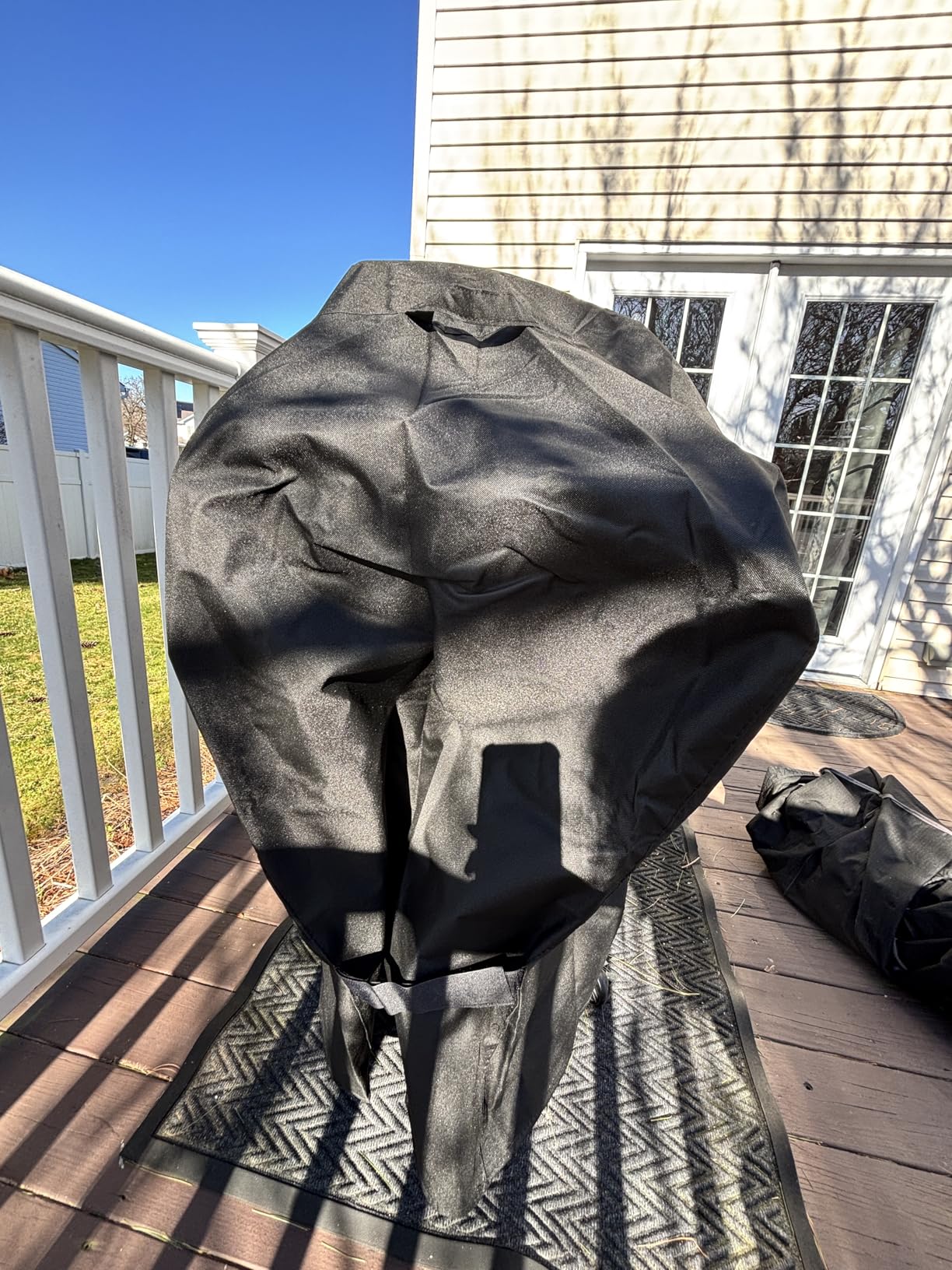 SunPatio Barbecue Grill Cover 65 Inch, Outdoor Heavy Duty Waterproof Charcoal Gas Grill Cover, Fade Resistant, All Weather Protection customer photo 2