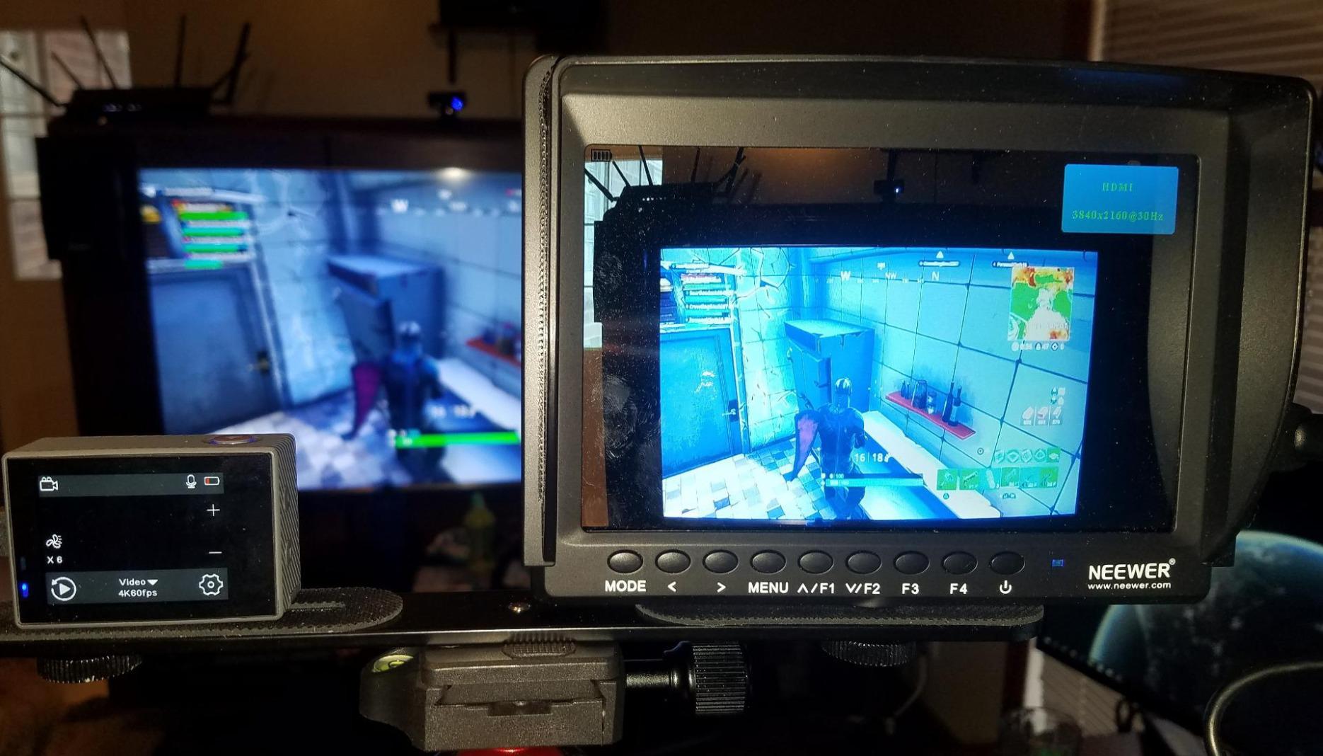 Neewer F100 7inch Camera Field Monitor HD Video Assist IPS 1280x800 HDMI Input 1080p with Sunshade and Ball Head for DSLR Cameras, Handheld Stabilizer, Film Video Making Rig (Battery Not Included) customer photo 2