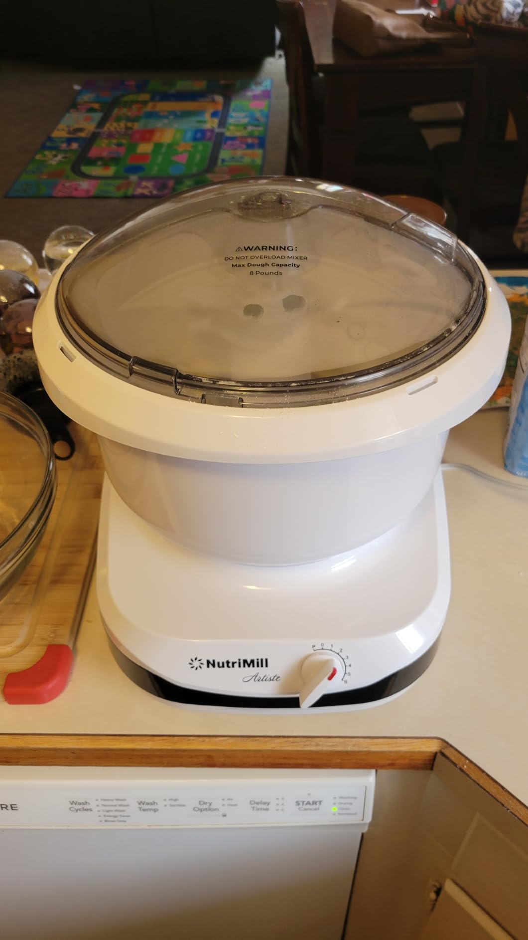 NutriMill Artiste Kitchen Electric Stand Mixer 500 Watt 6.5 Quart Bowl with Dough Hook & Wire Whips (Black Trim) customer photo 1