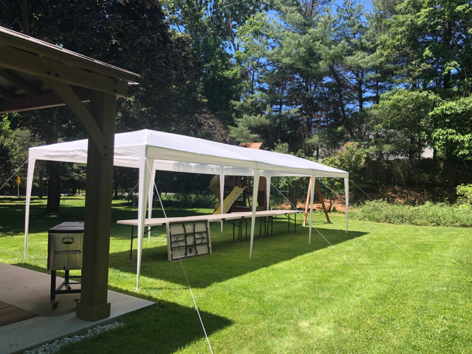 LEMY Party Tent,10'x10' Outdoor Gazebo Canopy Tent with Removable Sidewalls Windows,White Waterproof Heavy Duty Tent for Party,Wedding,Events,Beach,BBQ customer photo 1