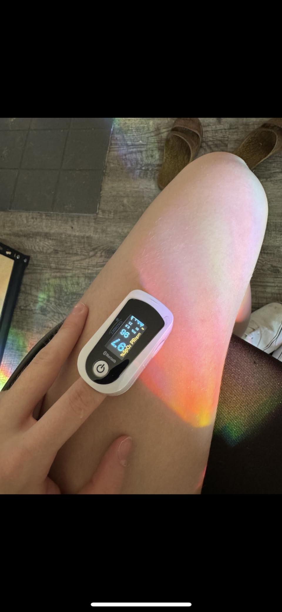 Innovo iP900BP-B Fingertip Pulse Oximeter, Blood Oxygen Monitor with Free App, Plethysmograph, and Perfusion Index (with Bluetooth) customer photo 2