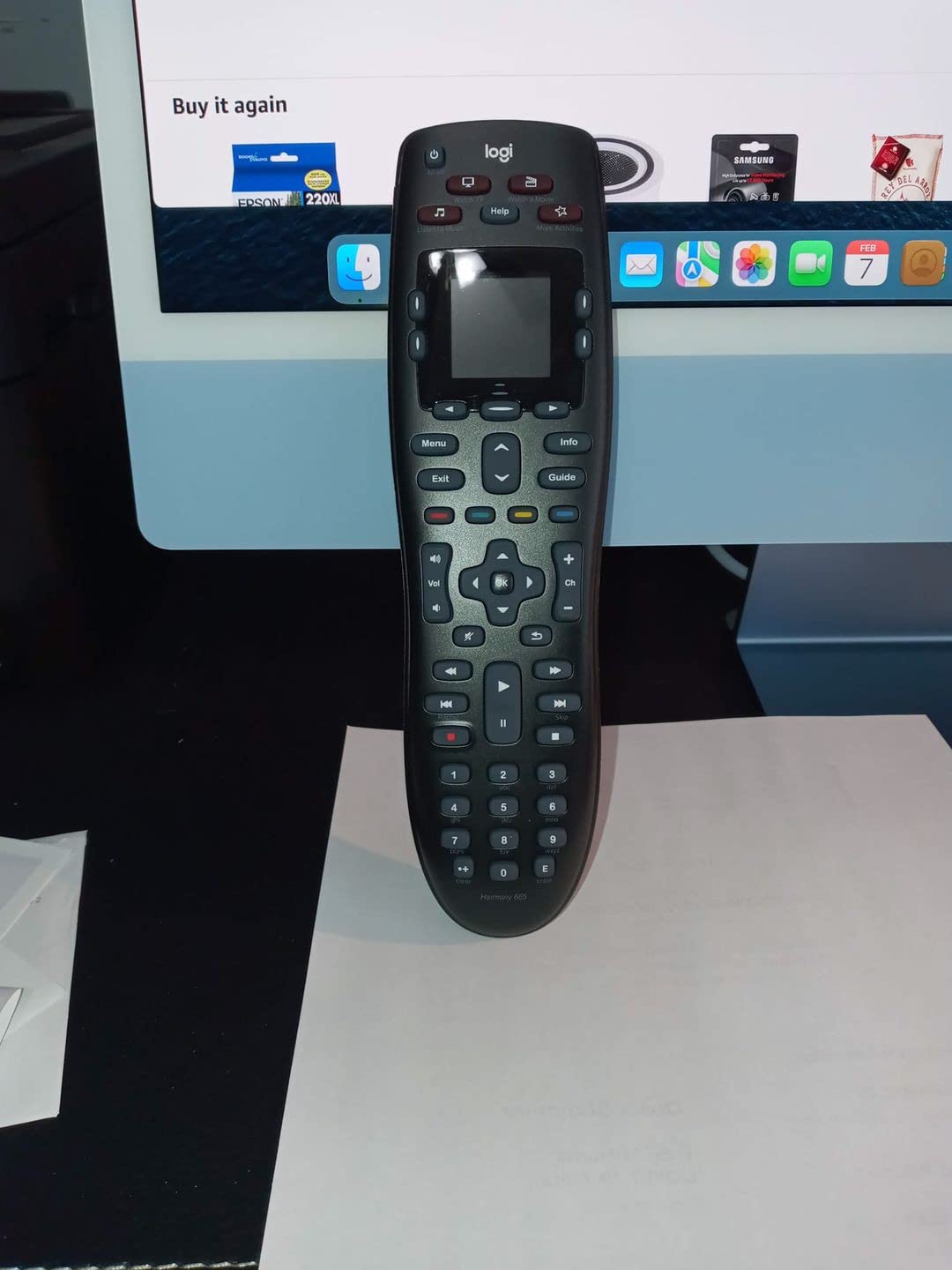 Logitech - Harmony 665 10-Device Universal Advance Remote Control, One-Touch Activity Based Control, Windows and Mac Compatible and Backlit (915-000293) - Black (Renewed) customer photo 2