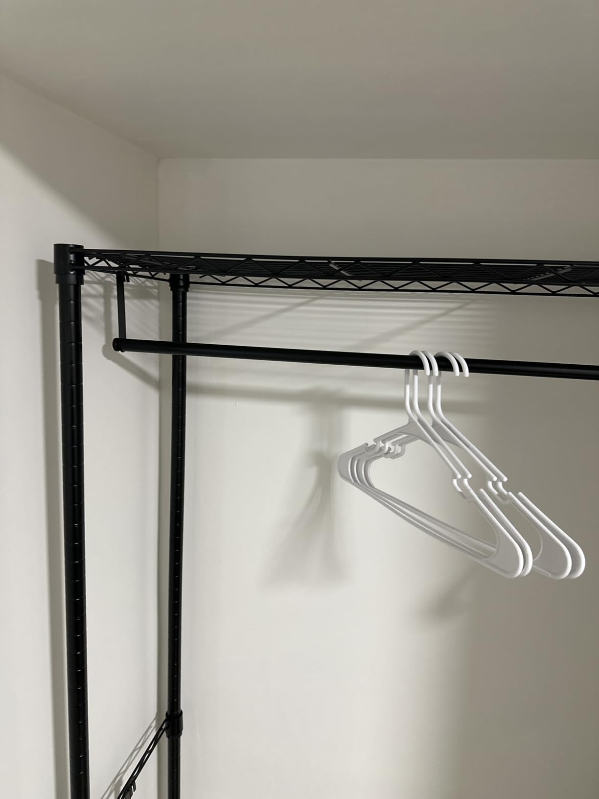 Amazon Basics Adjustable Double Rod Rolling Garment Rack, Hanging Clothes Closet Organizer with Wheels, Heavy Duty, 36