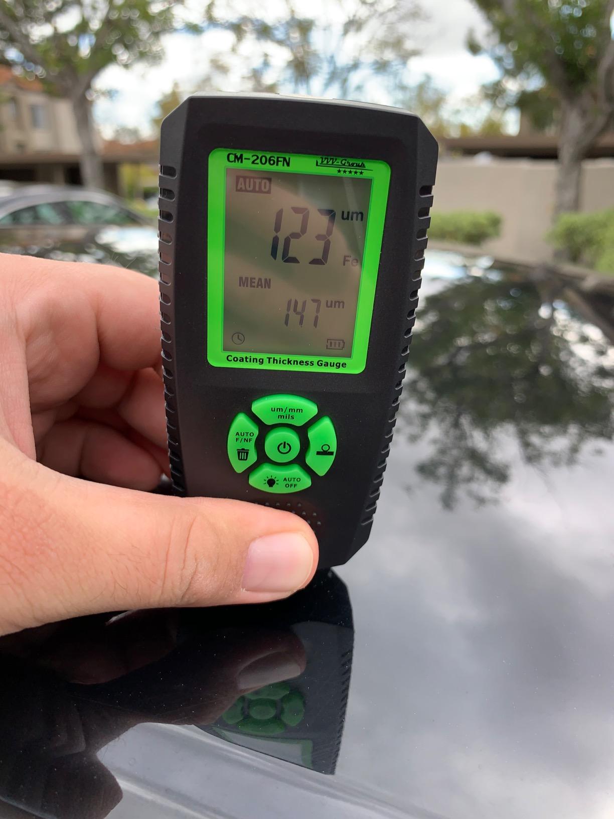 Paint Thickness Gauge - CM-206X Automotive Coating Thickness Meter 0-59.1 mils (0-1500 um), 0.001 mils Resolution, Fe/NFe/Zn Auto Detection, Ruby Probe customer photo 1