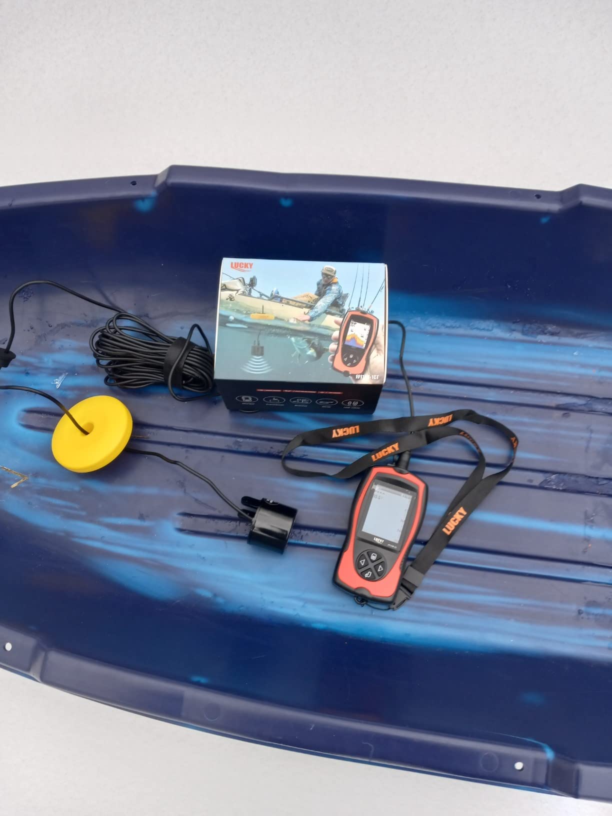LUCKY Portable Fish Finder Handheld Wired Sonar Sensor customer photo 2